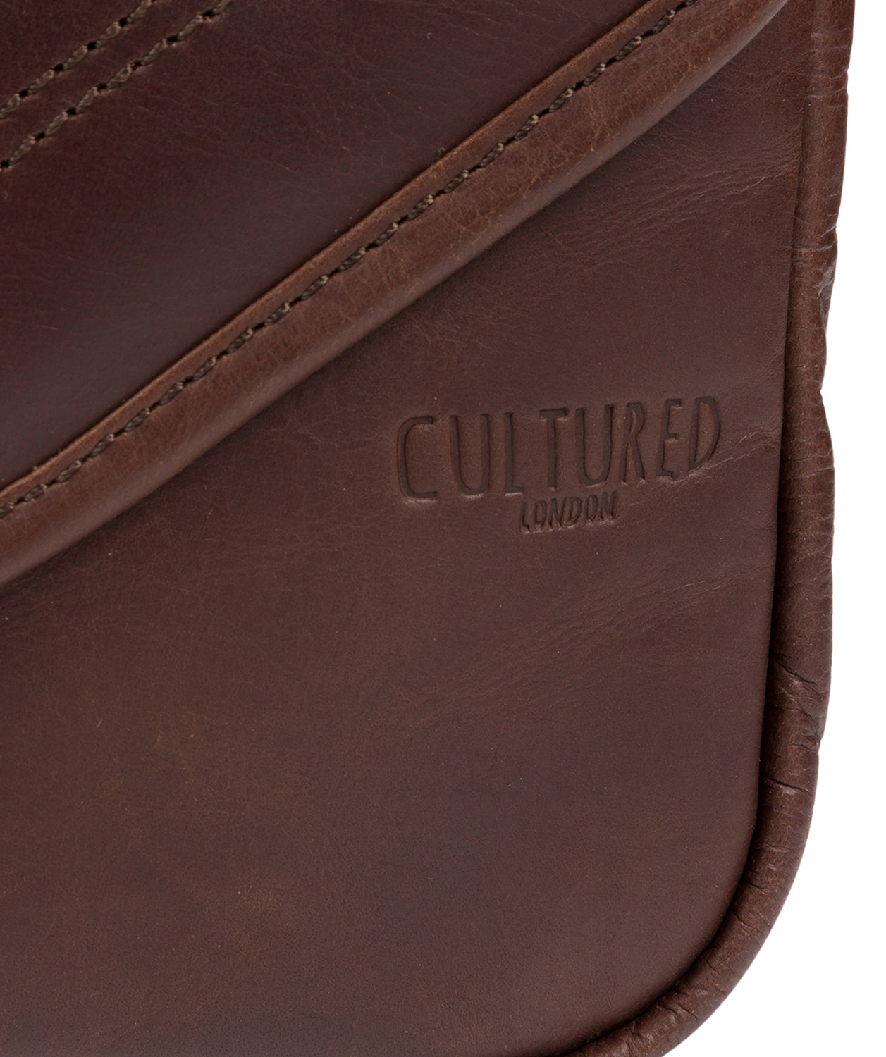 'Trip' Dark Brown Small Leather Despatch Bag Pure Luxuries London