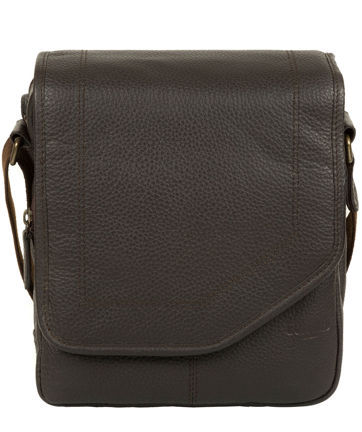 'Trip' Dark Brown Small Leather Despatch Bag Pure Luxuries London