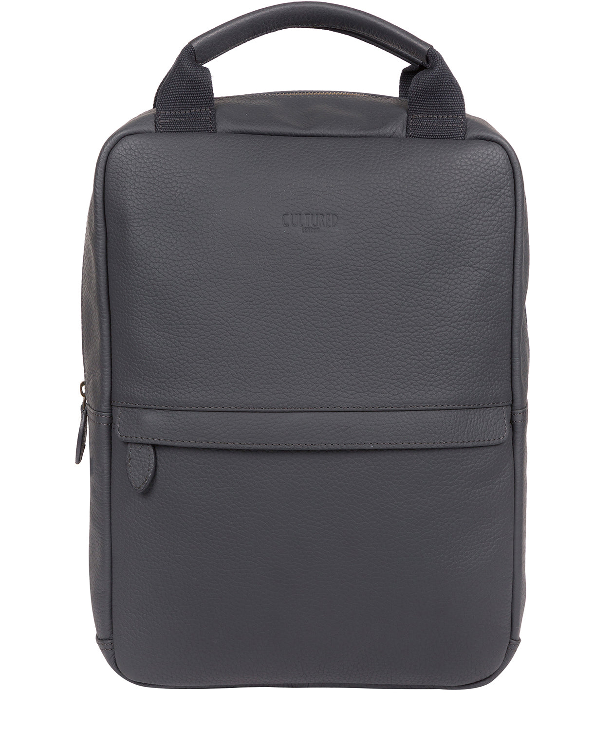 'Revolution' Dark Grey Leather Backpack image 1