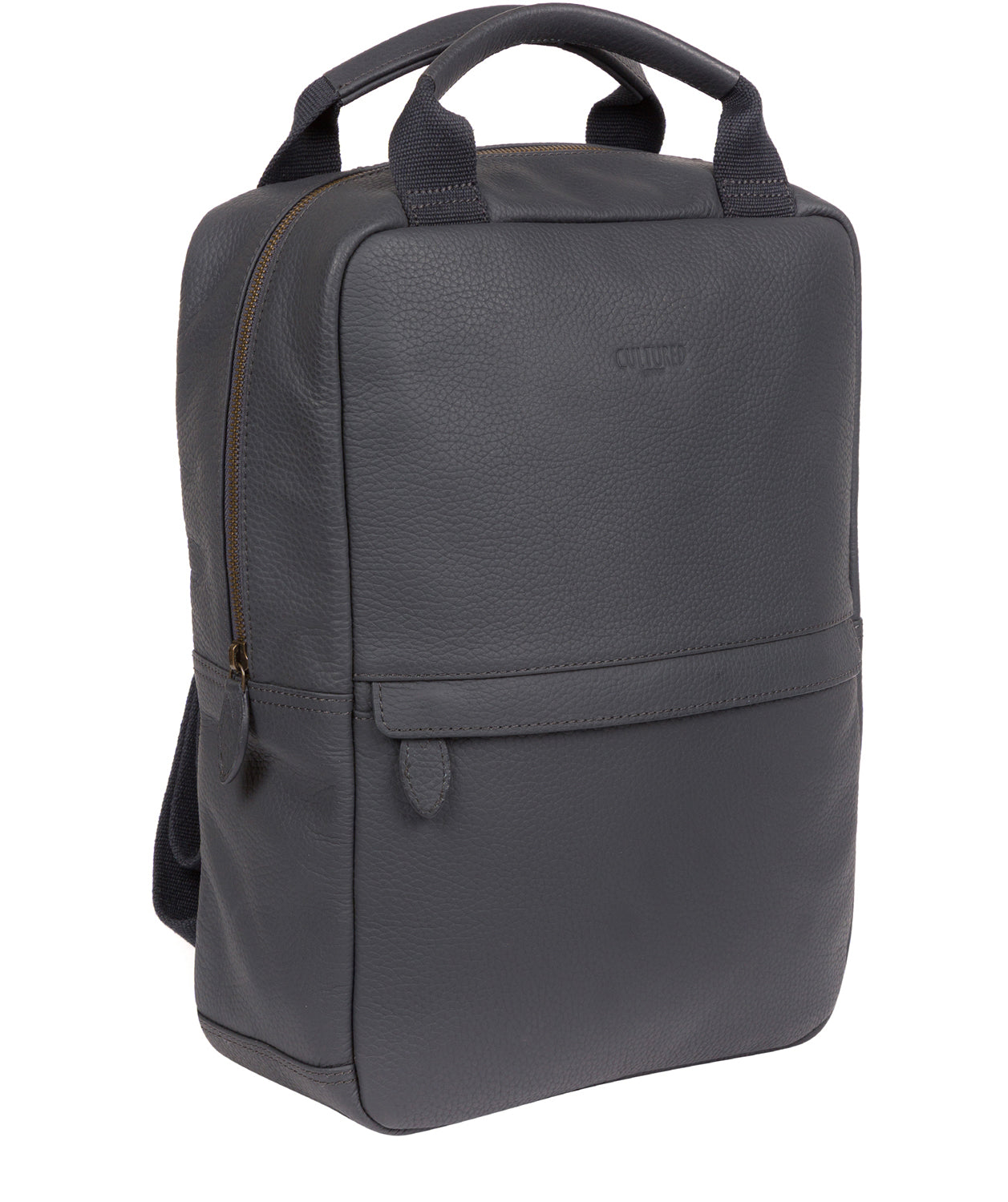 'Revolution' Dark Grey Leather Backpack image 6