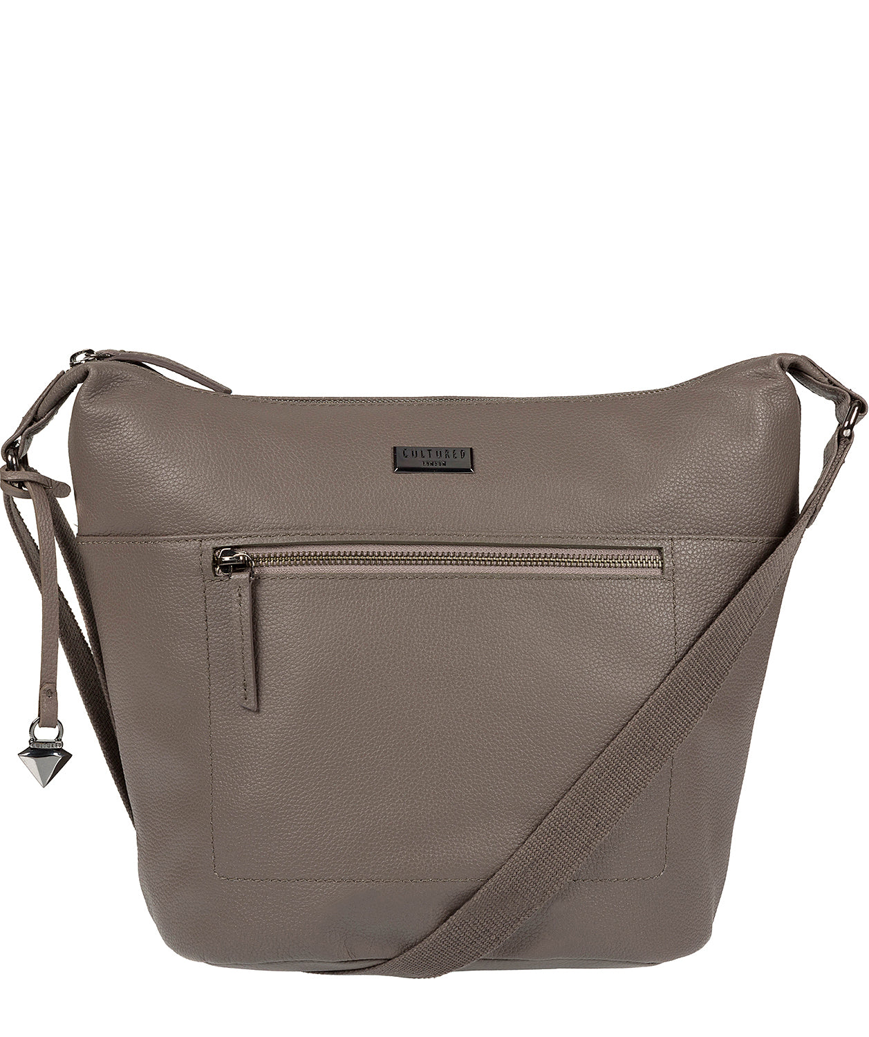 'Portinax' Grey Leather Bag