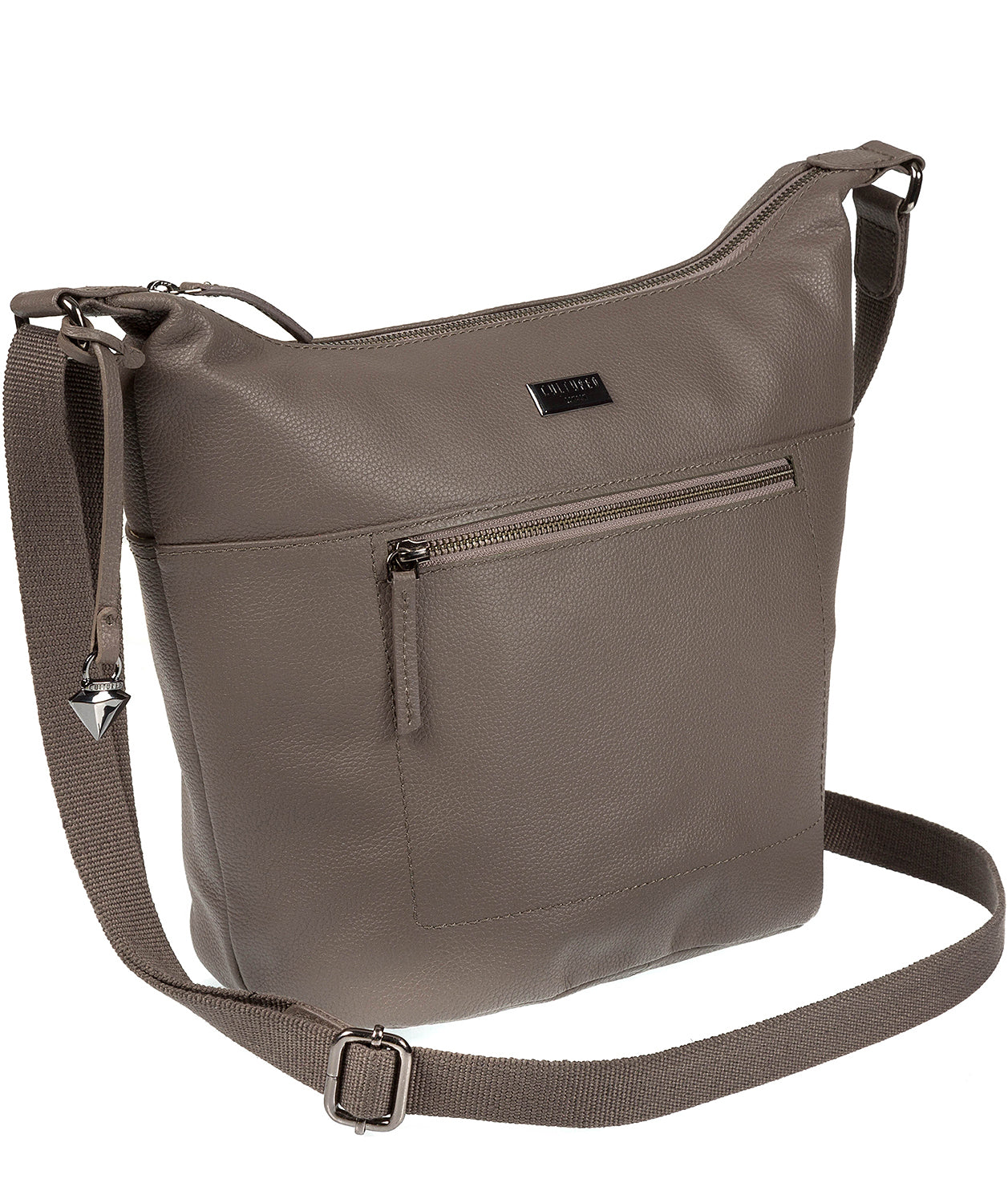 'Portinax' Grey Leather Bag