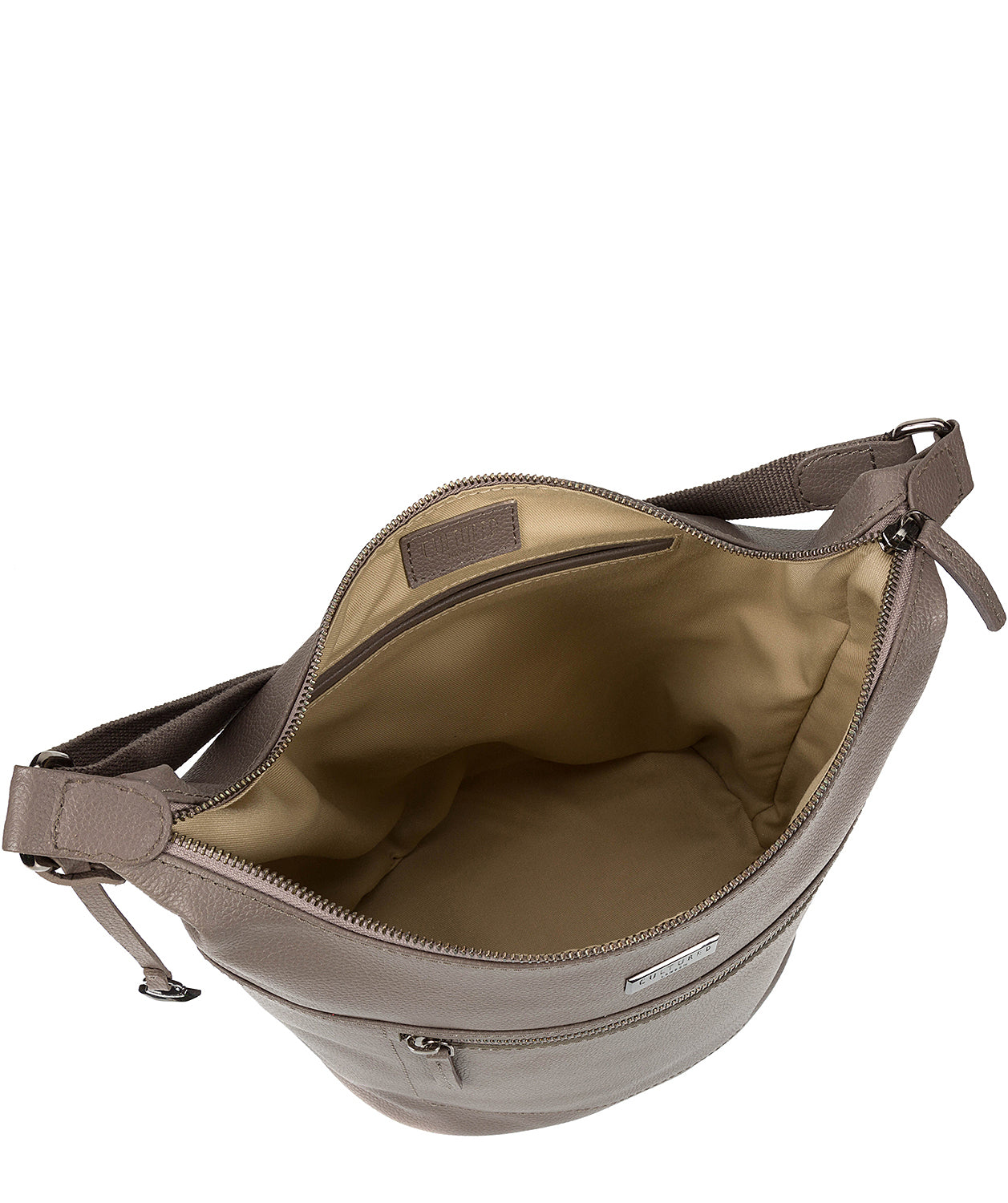 'Portinax' Grey Leather Bag