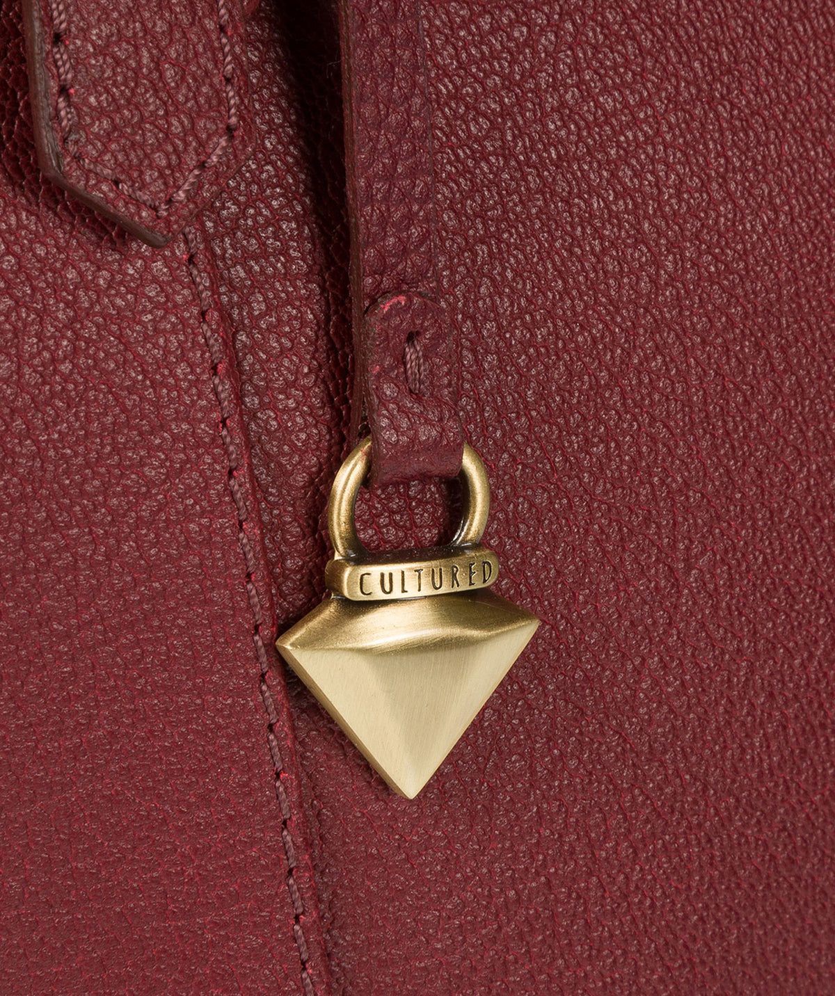 'Penny' Ruby Red Leather Tote Bag image 7