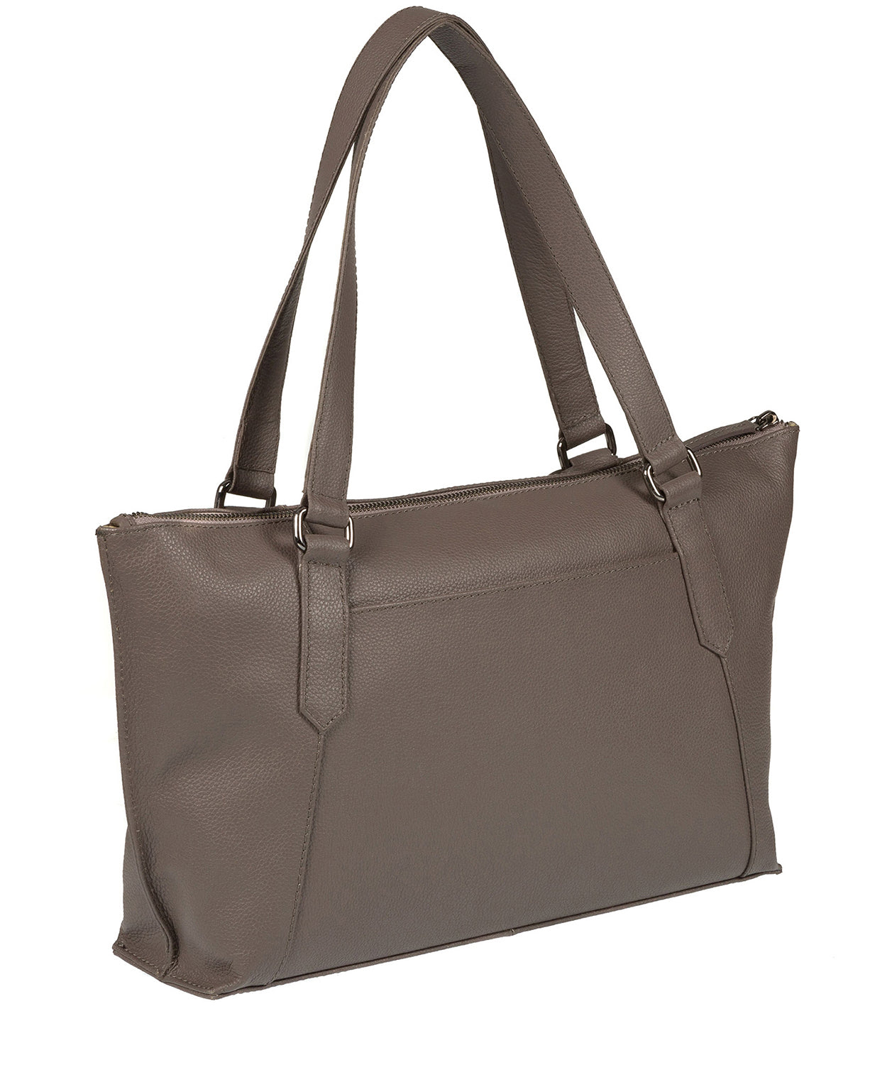 'Alma' Grey Leather Bag Pure Luxuries London