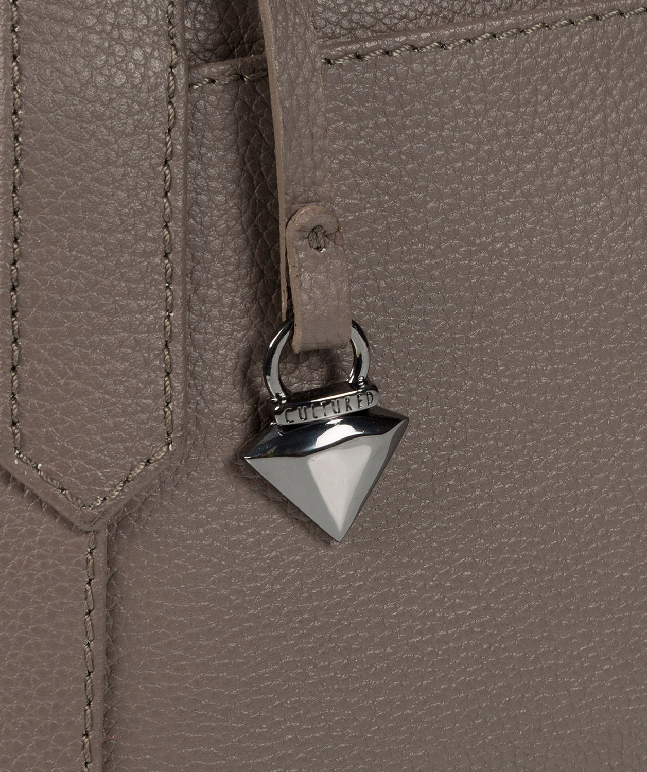 'Alma' Grey Leather Bag Pure Luxuries London