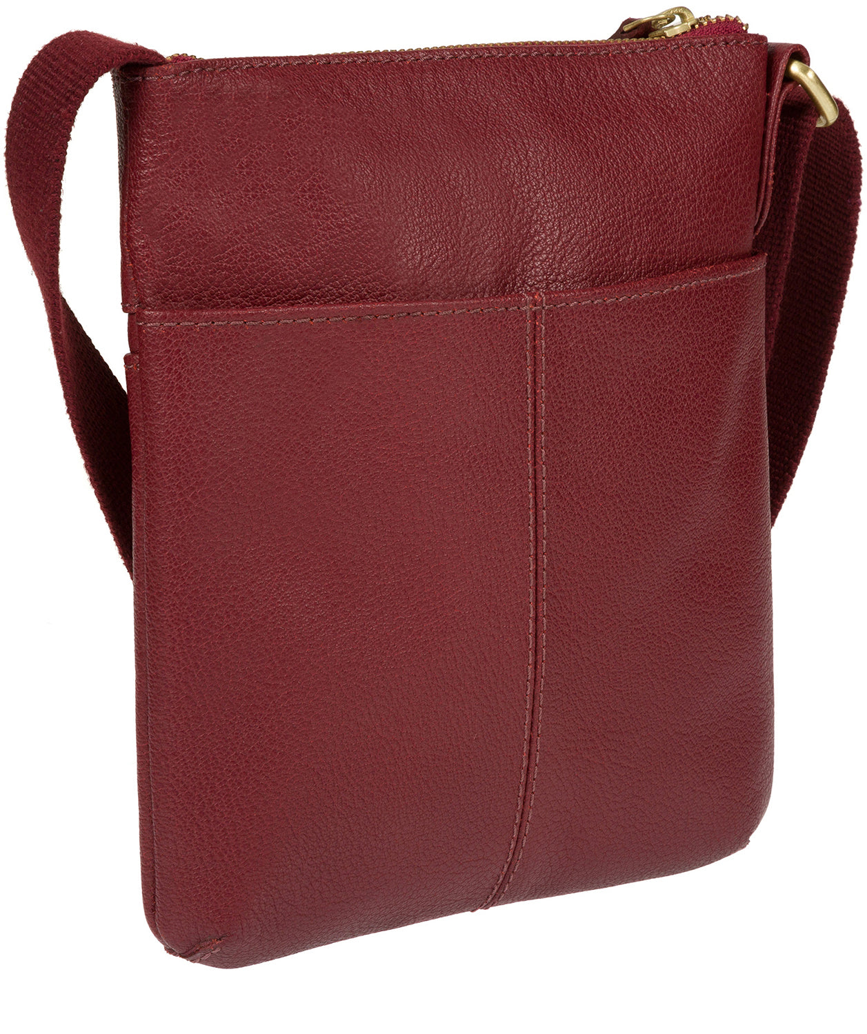 'Halle' Ruby Red Leather Cross-Body Bag
image 5