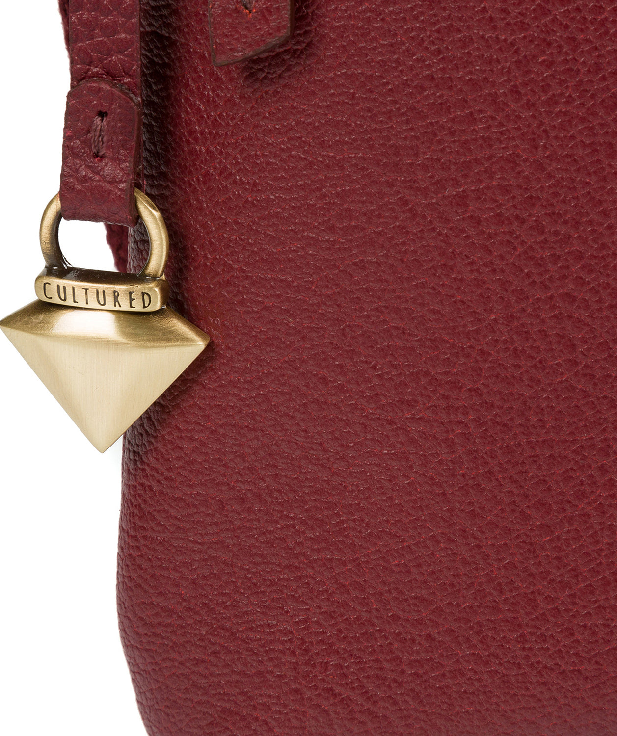 'Halle' Ruby Red Leather Cross-Body Bag
image 7