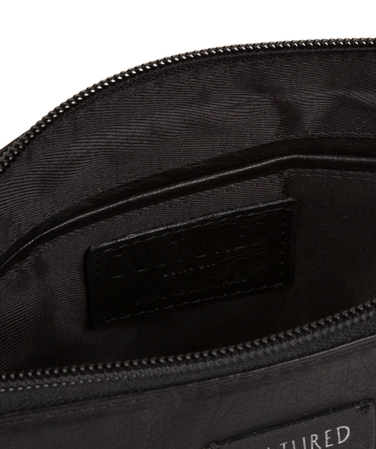 'Abberton' Black Leather Cross-Body Bag