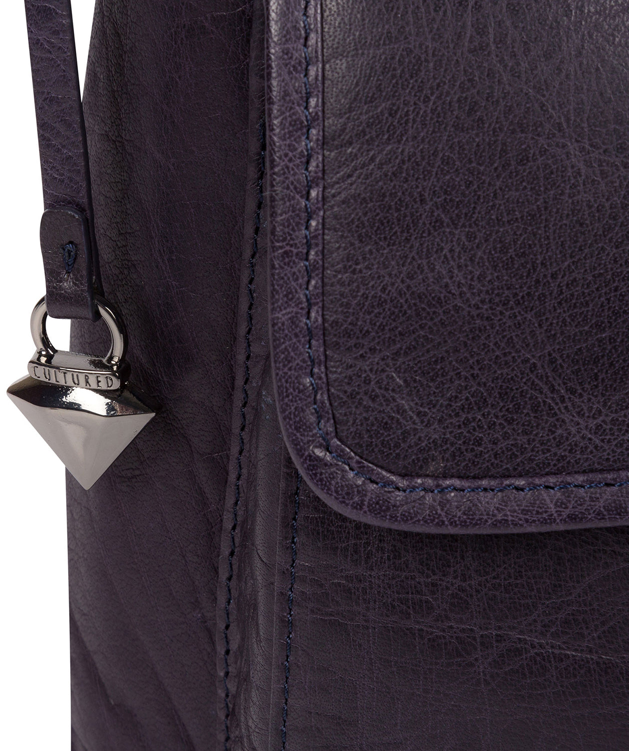 'Daar' Navy Leather Cross Body Bag