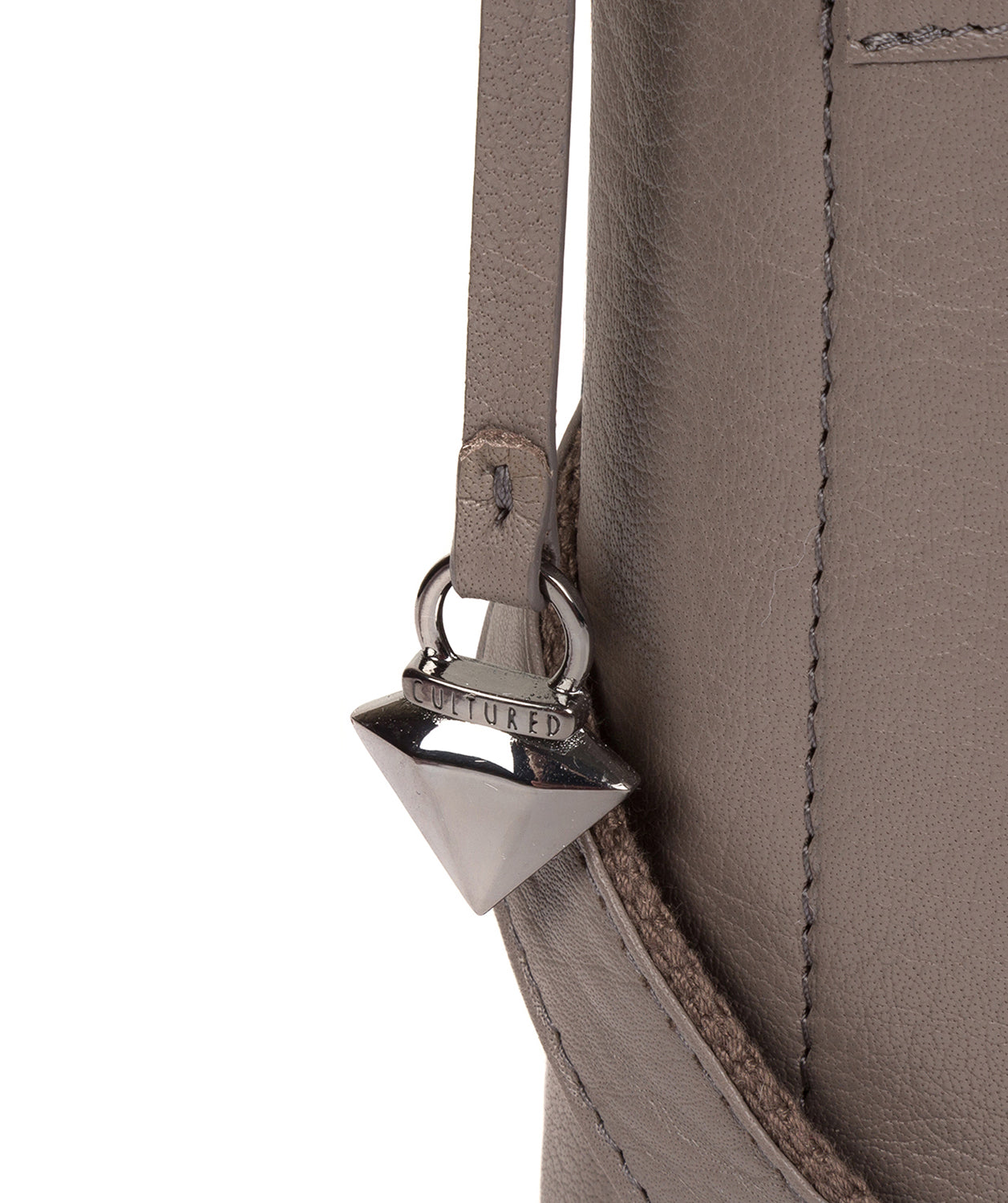 'Gainford' Grey Leather Cross Body Bag