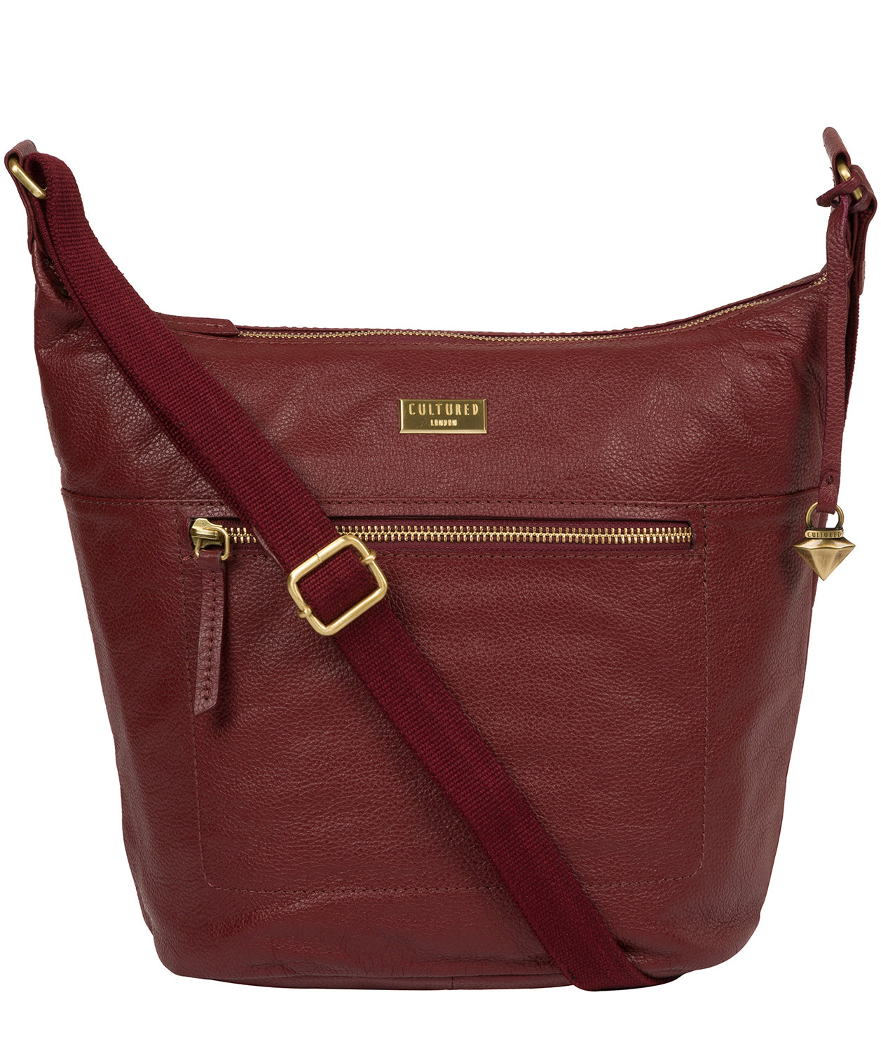 Elizabeth' Ruby Red Leather Shoulder Bag image 1