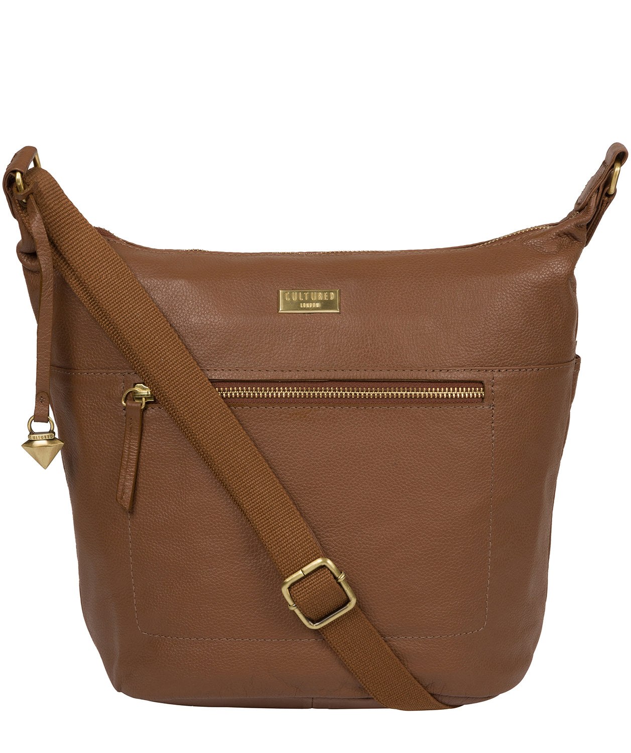 'Elizabeth' Tan Leather Shoulder Bag Pure Luxuries London