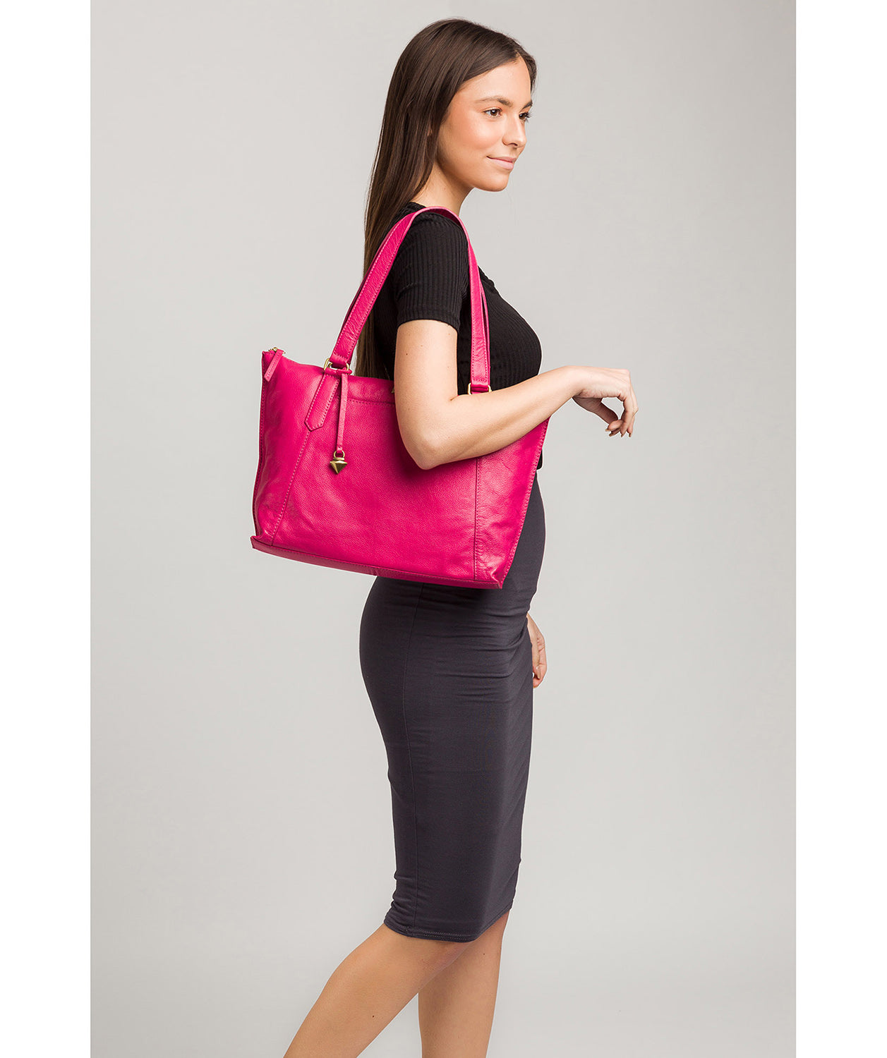 'Isabella' Cabaret Leather Tote Bag image 2