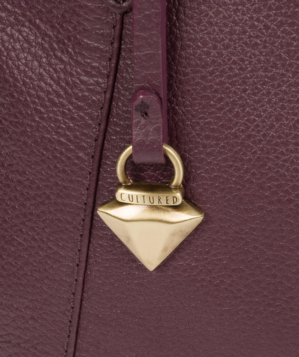 'Isabella' Fig Leather Tote Bag Pure Luxuries London