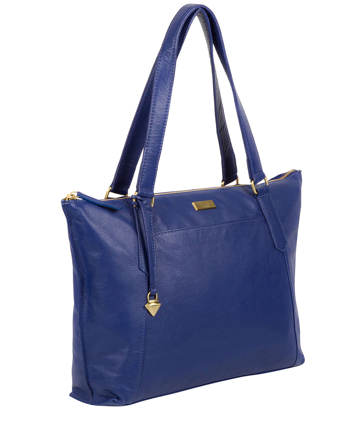 'Isabella' Mazarine Blue Leather Tote Bag image 3