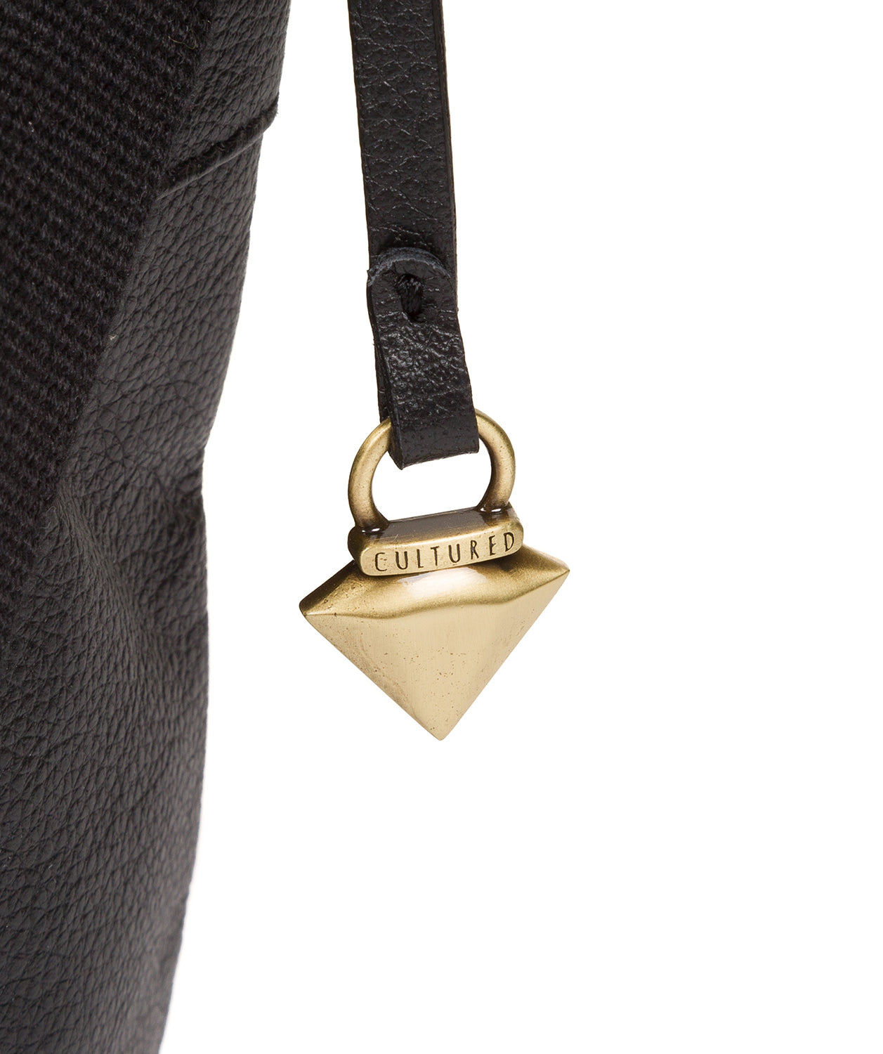 'Olivia' Black Leather Shoulder Bag image 7