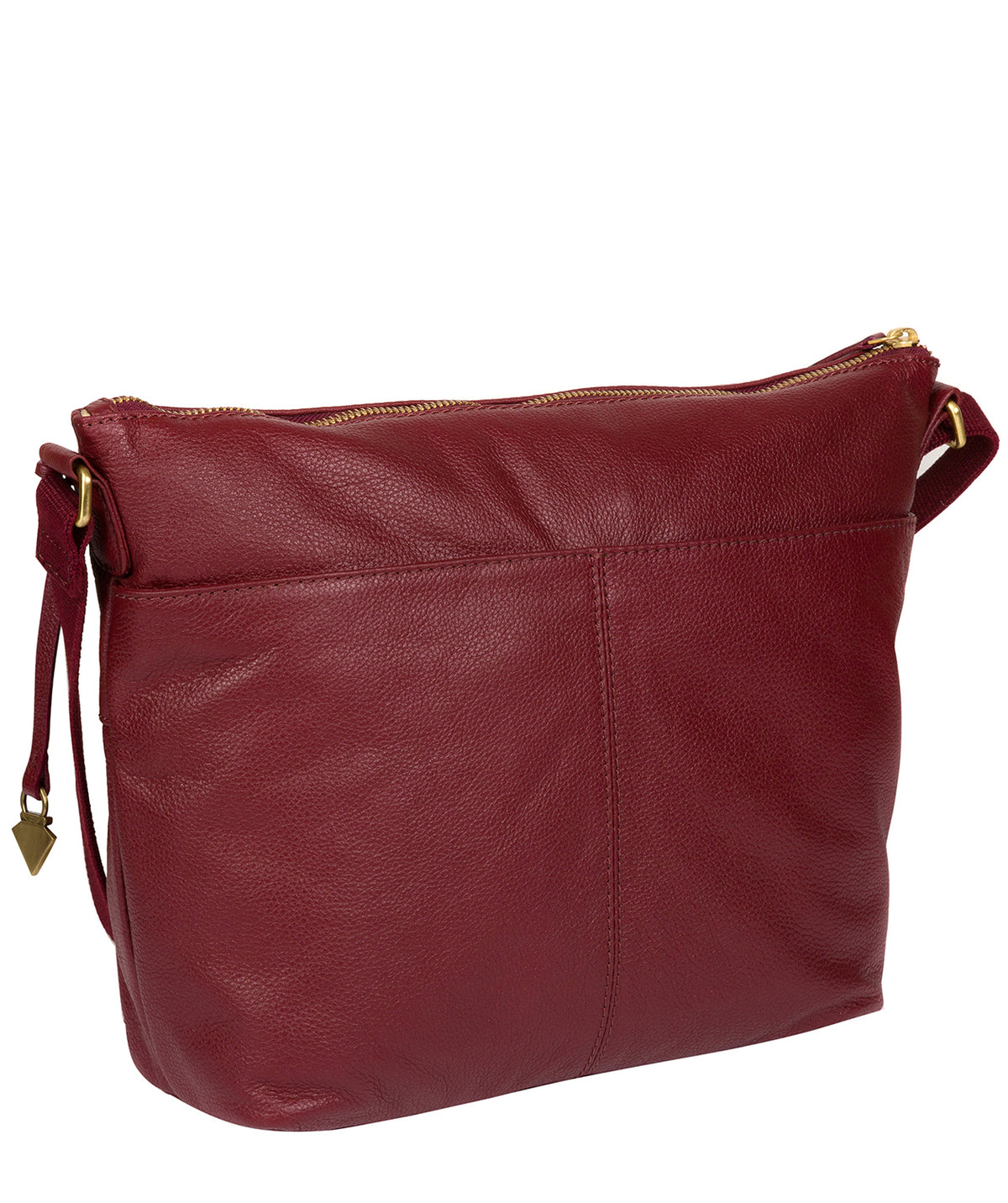 'Olivia' Ruby Red Leather Shoulder Bag Pure Luxuries London