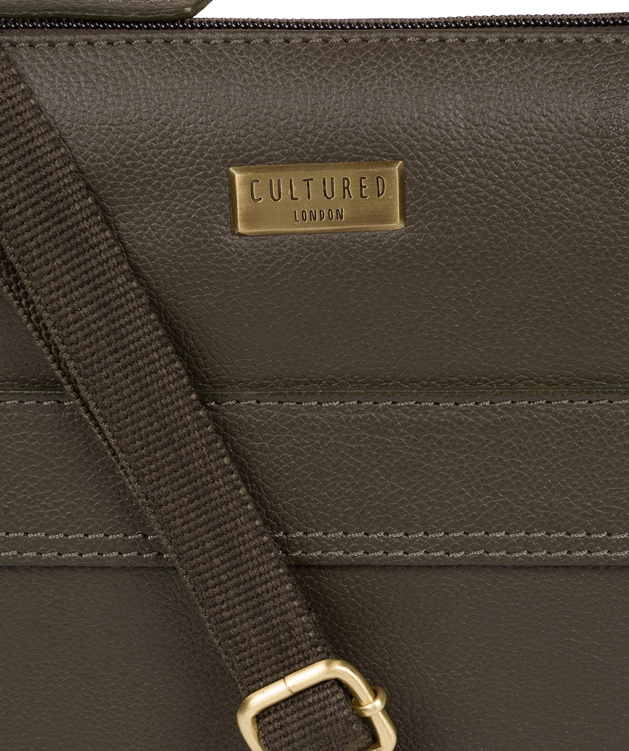 'Sarah' Olive Leather Cross Body Bag image 5
