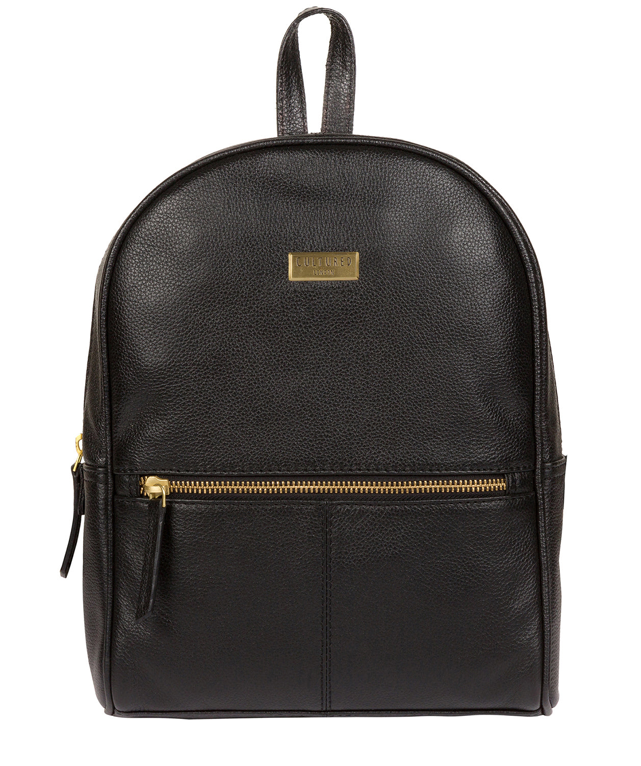 'Alyssa' Black Leather Backpack image 1