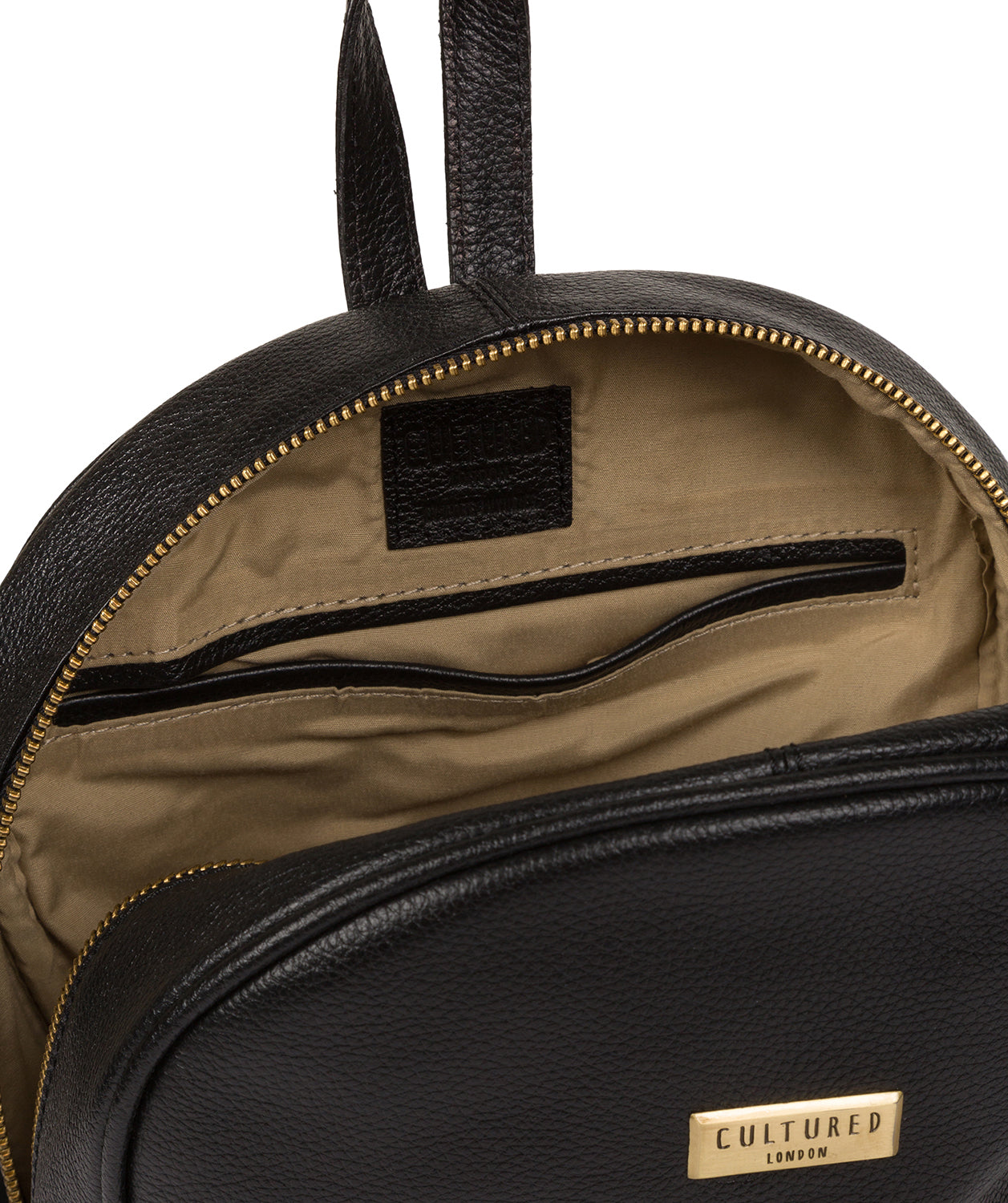 'Alyssa' Black Leather Backpack image 4