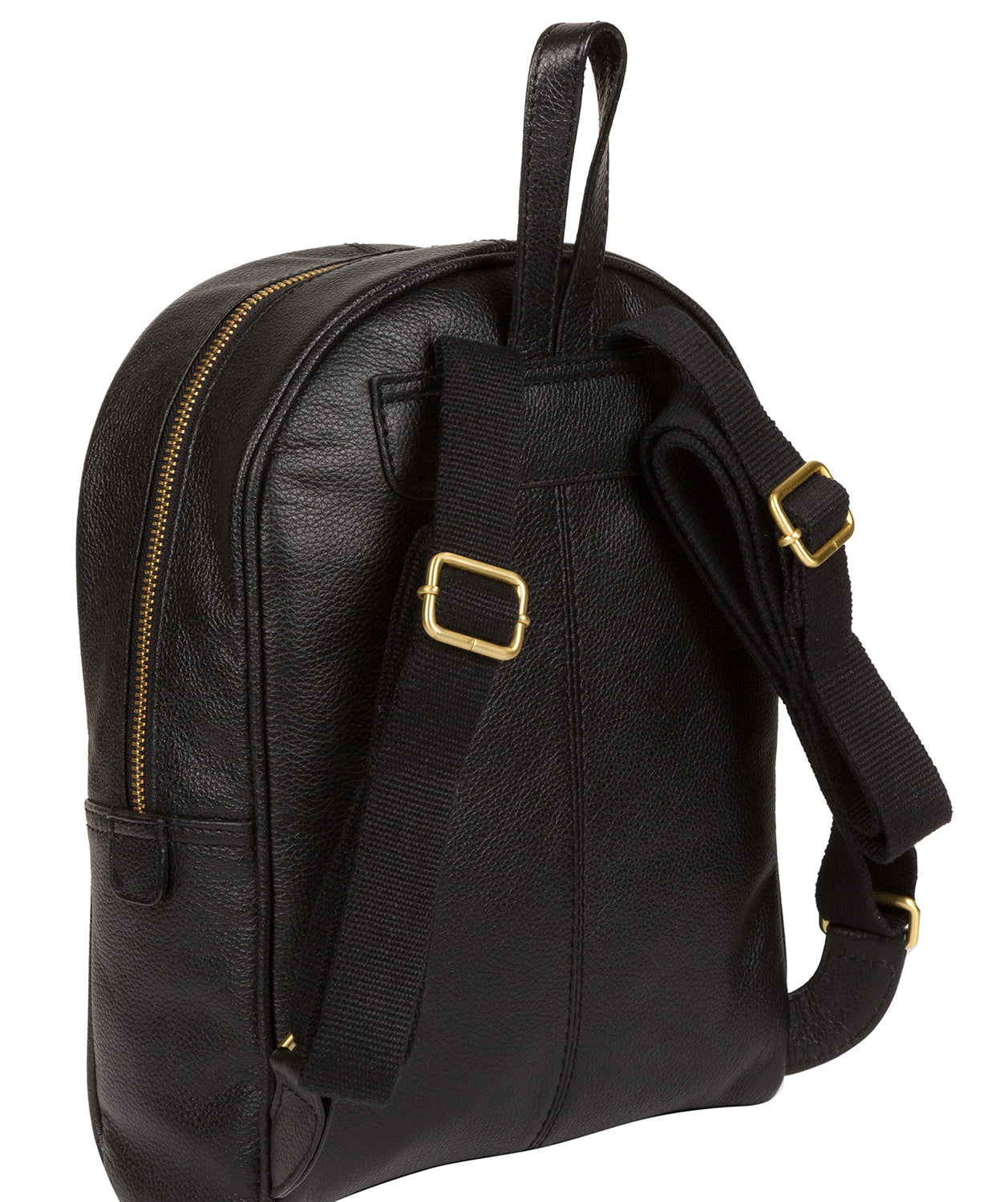 'Alyssa' Black Leather Backpack image 5