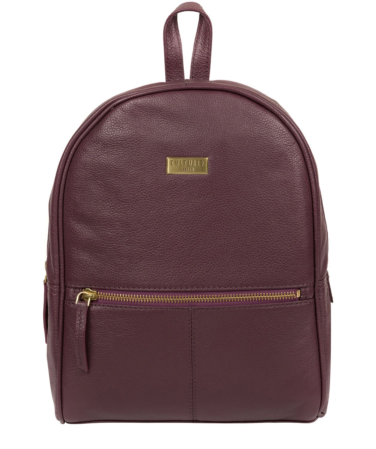 'Alyssa' Fig Leather Backpack image 1