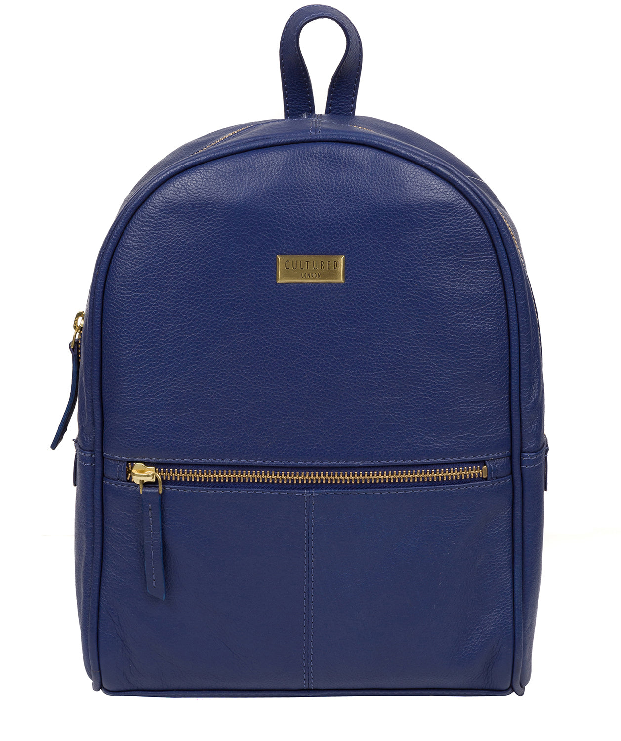'Alyssa' Mazarine Blue Leather Backpack image 1