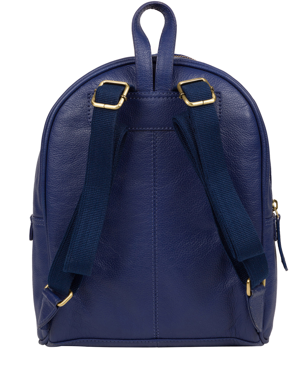 'Alyssa' Mazarine Blue Leather Backpack image 3