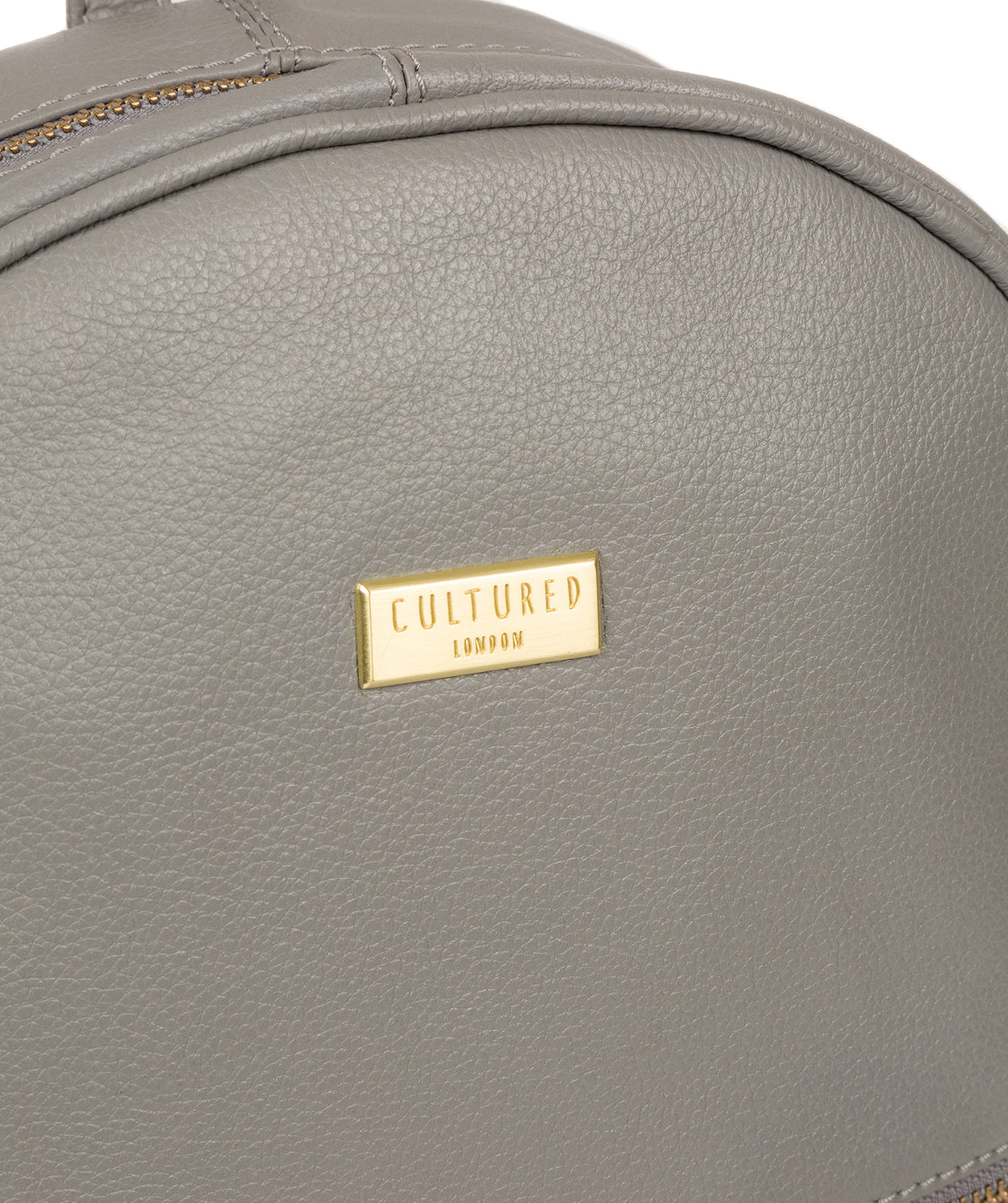 'Alyssa' Silver Grey Leather Backpack image 5