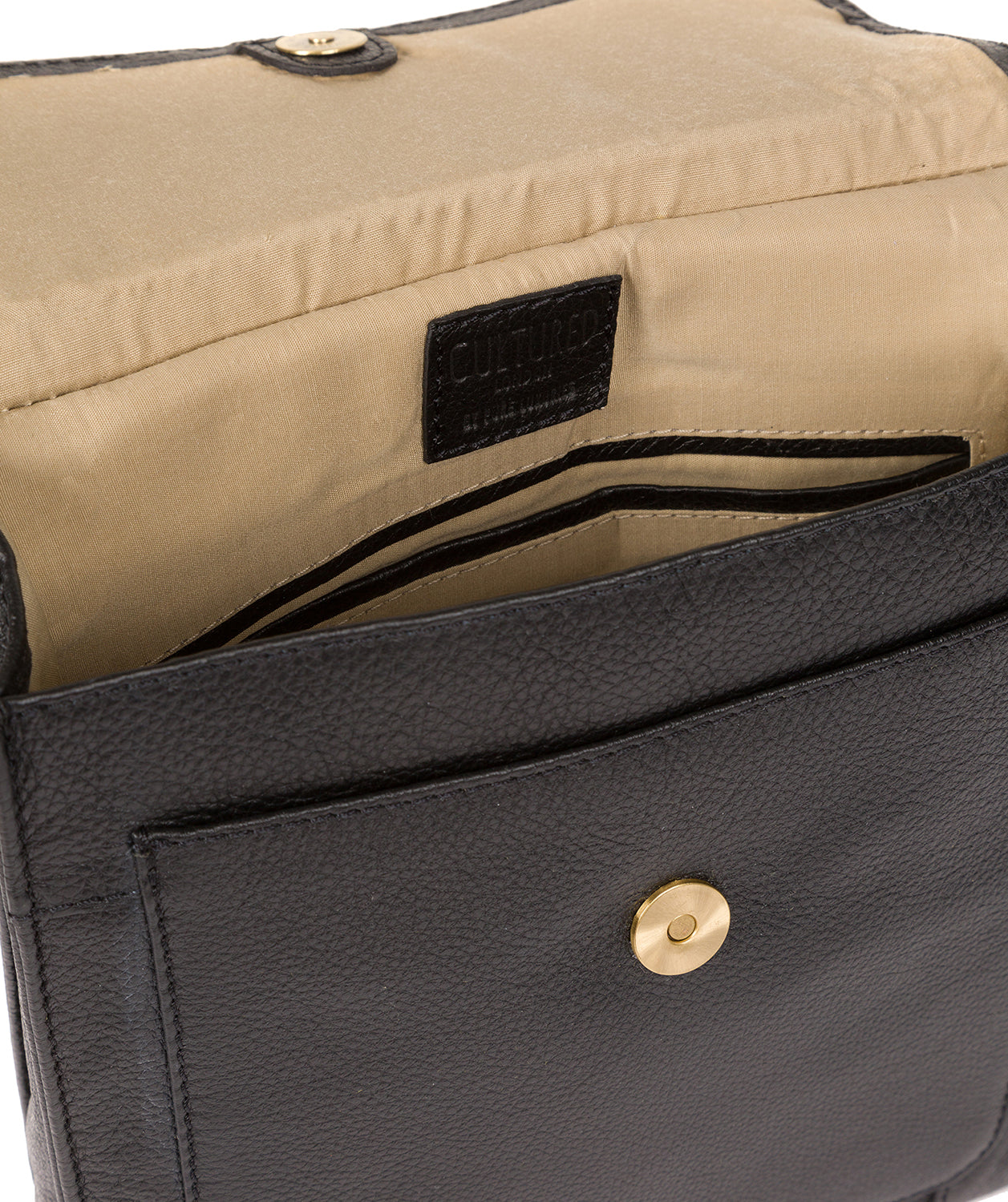 'Morgan' Black Leather Cross Body Bag image 4