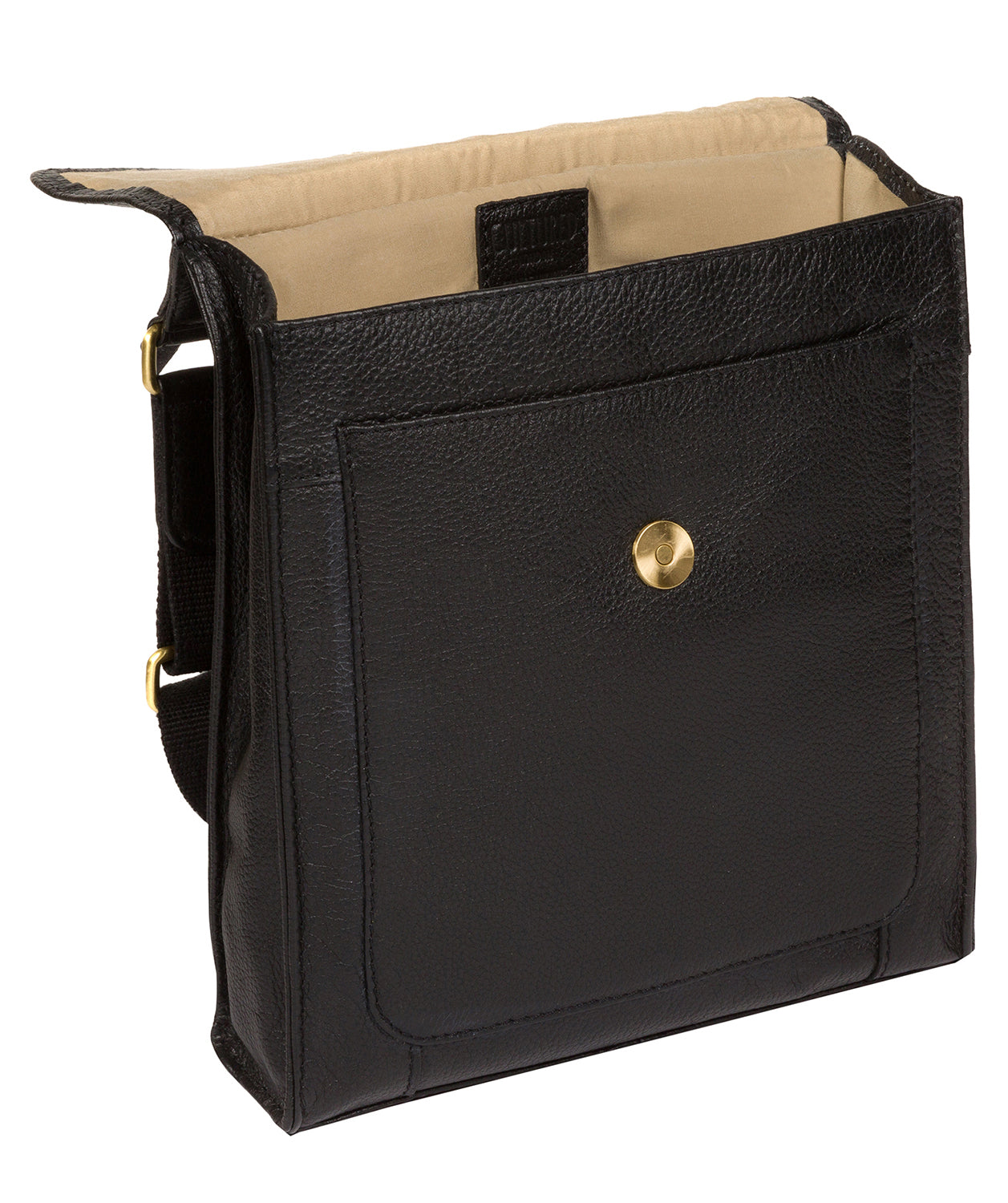'Morgan' Black Leather Cross Body Bag image 7