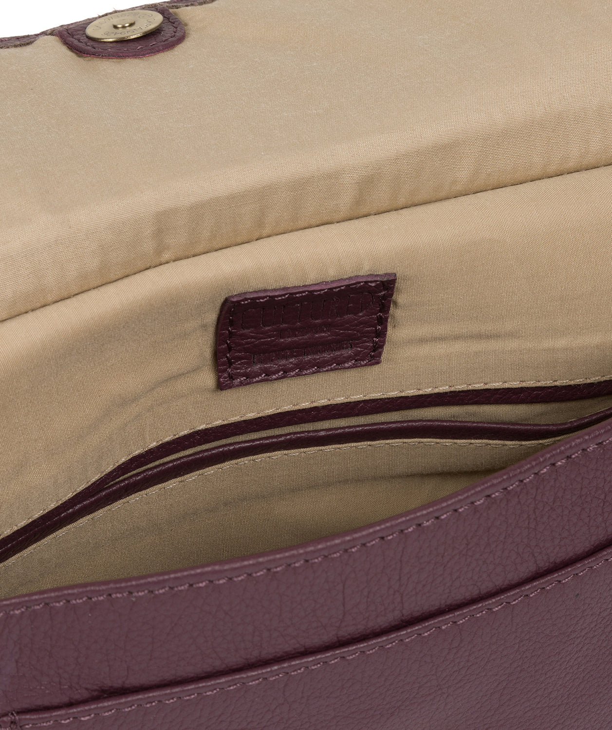 'Morgan' Fig Leather Cross Body Bag image 5