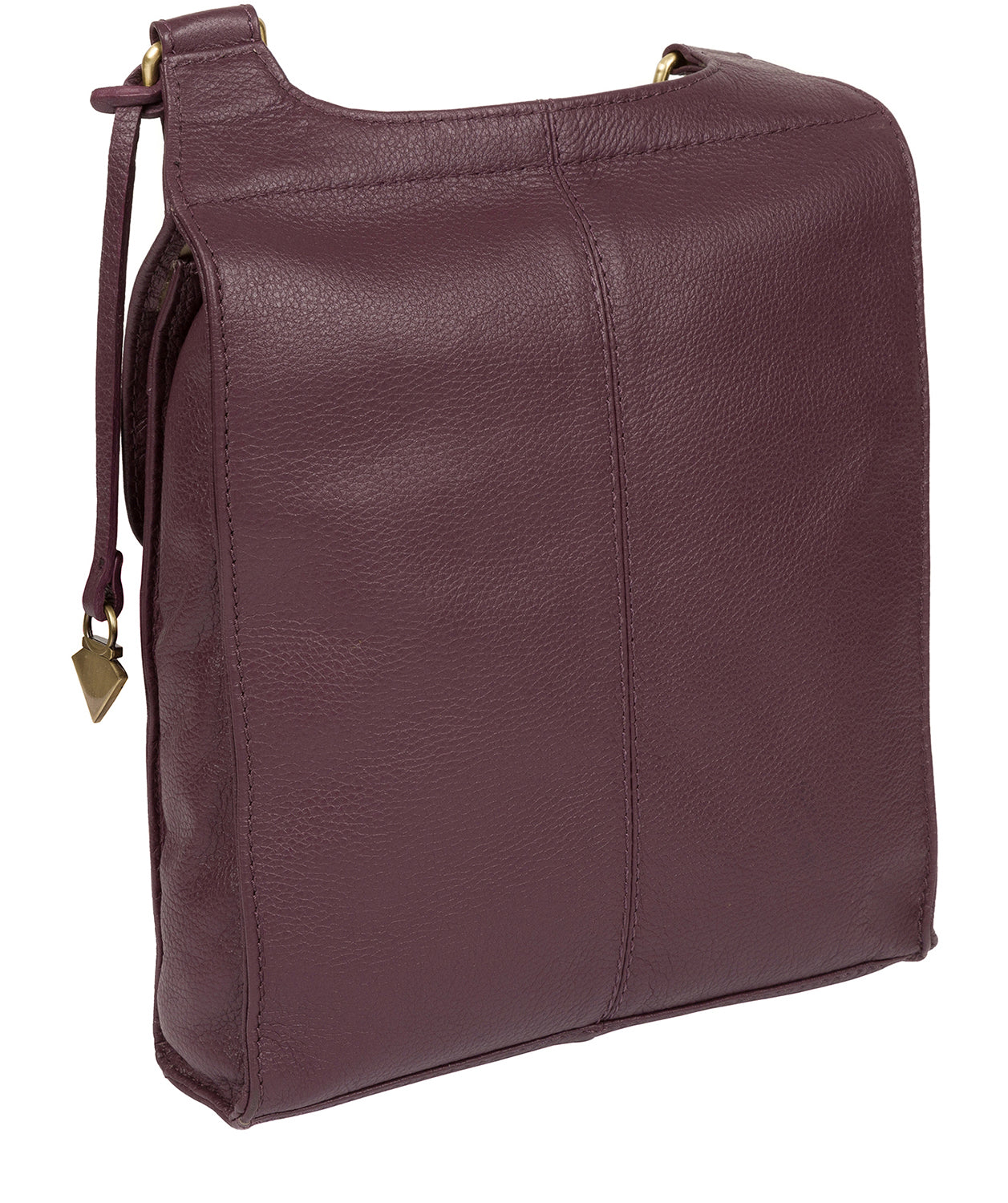 'Morgan' Fig Leather Cross Body Bag image 6