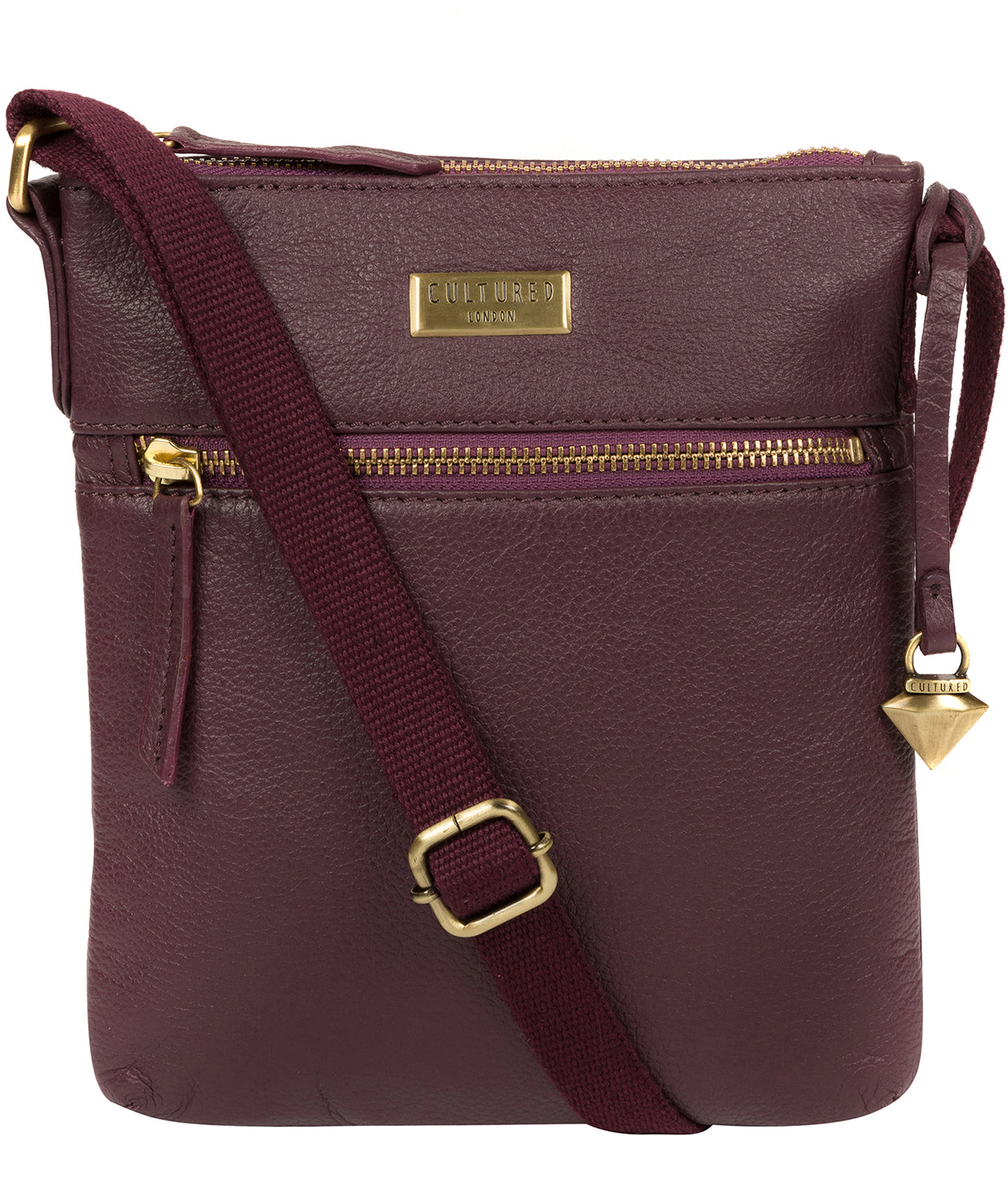'Brooke' Fig Leather Cross Body Bag image 1