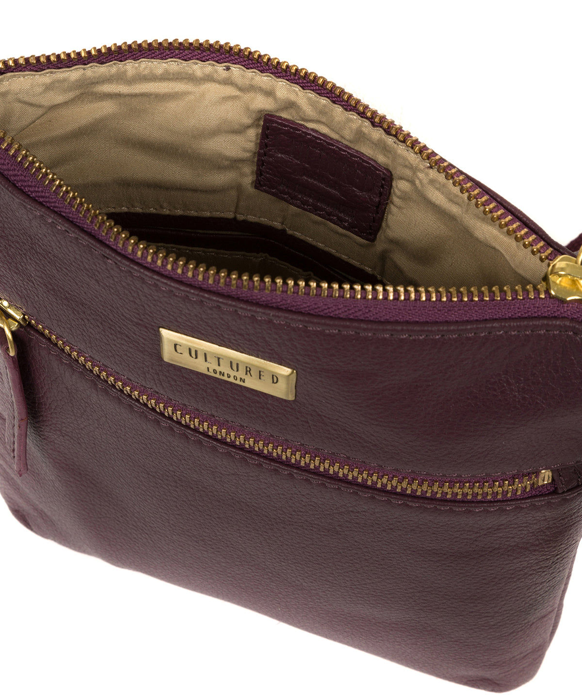 'Brooke' Fig Leather Cross Body Bag image 4