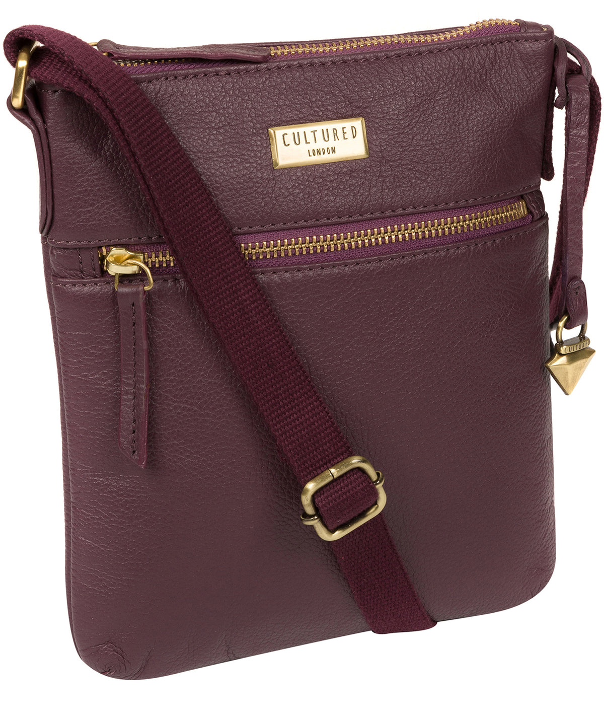 'Brooke' Fig Leather Cross Body Bag image 6