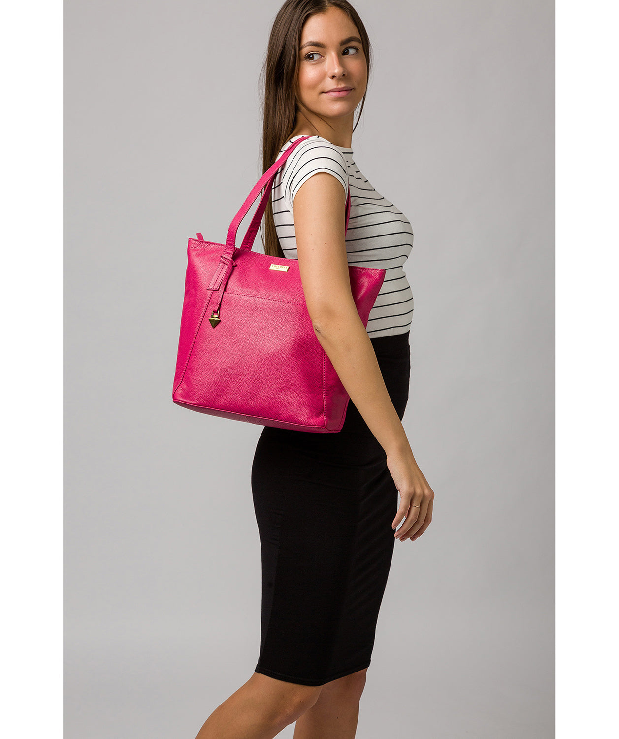 'Makayla' Cabaret Leather Tote Bag image 2