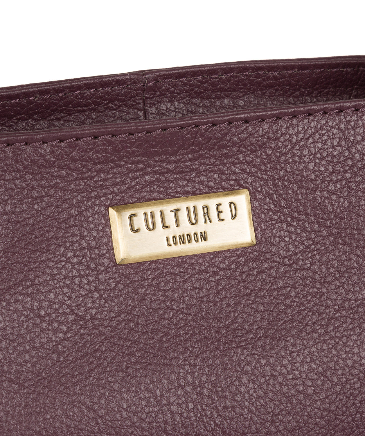 'Makayla' Fig Leather Tote Bag image 8