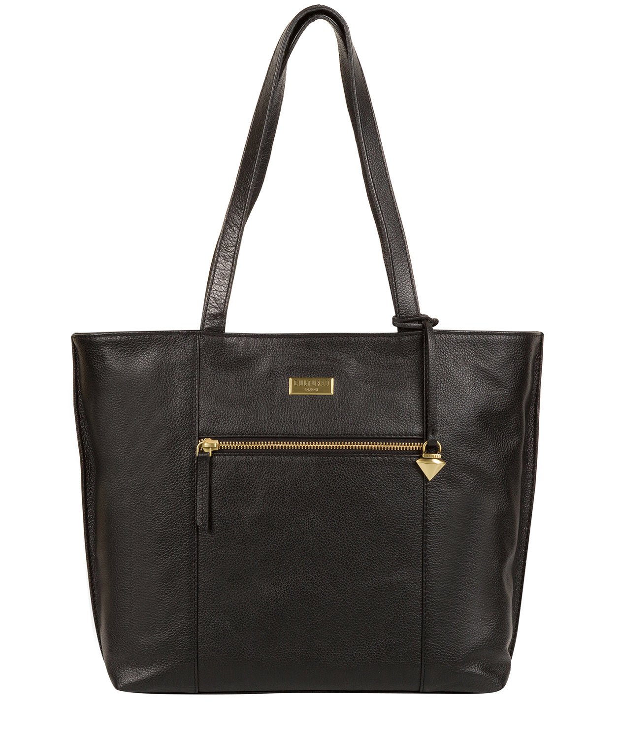 'Kimberly' Black Leather Tote Bag image 1