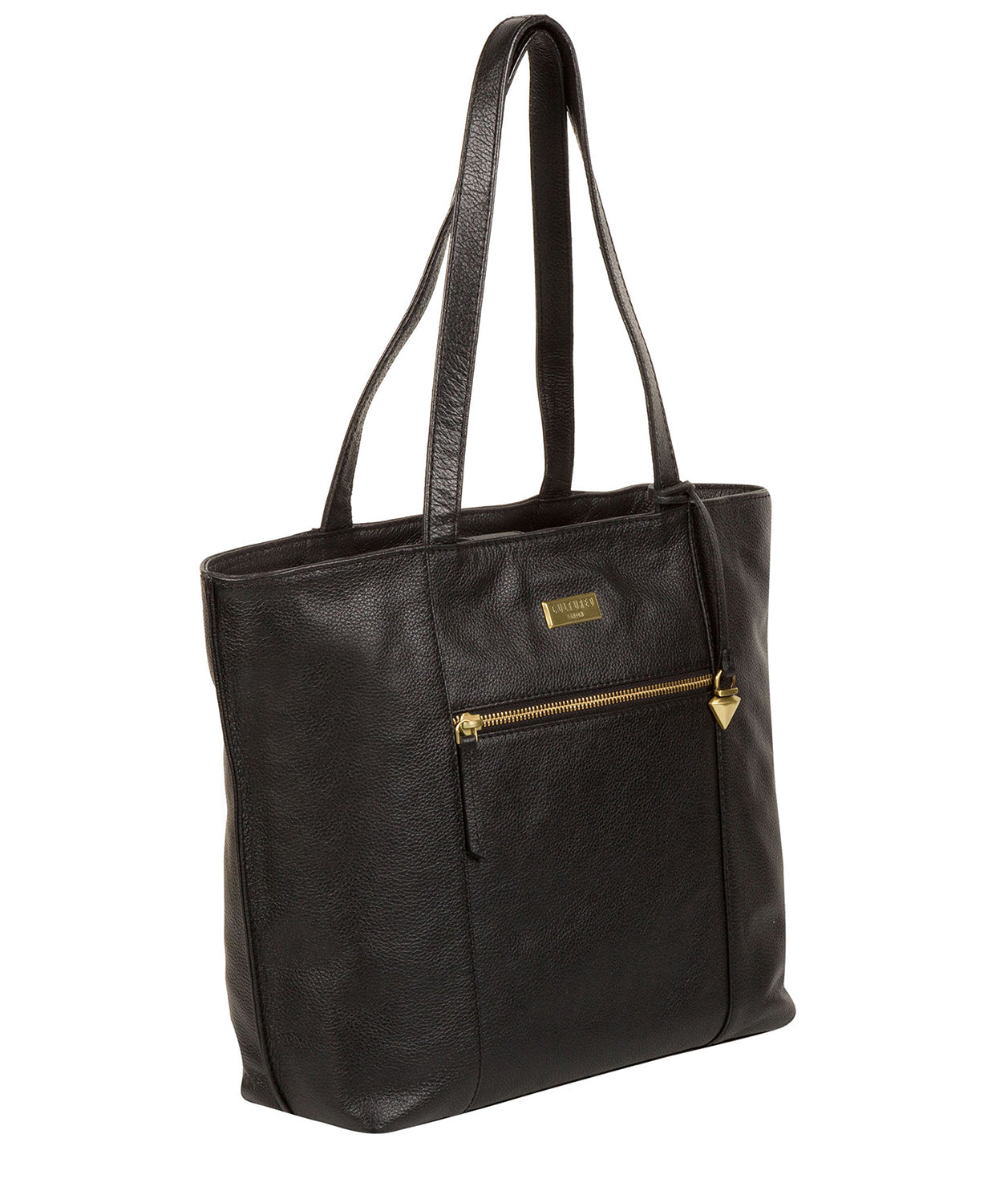 'Kimberly' Black Leather Tote Bag image 3