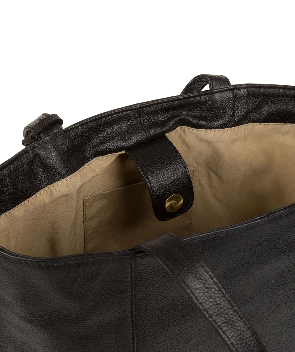 'Kimberly' Black Leather Tote Bag image 5