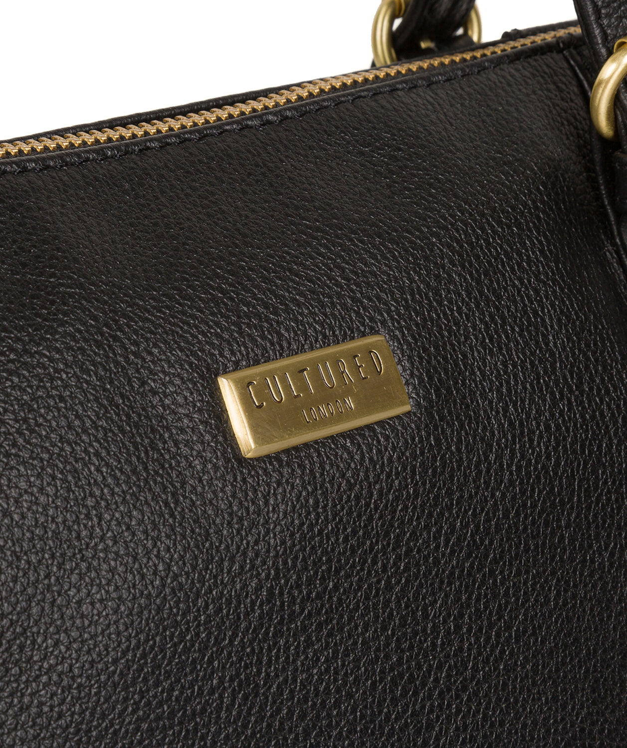 'Trinity' Black Leather Tote Bag image 8
