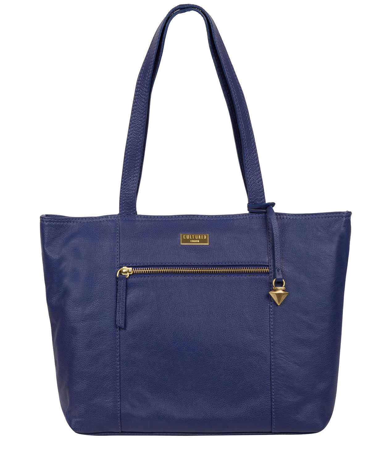 'Maya' Mazarine Blue Leather Tote Bag image 1