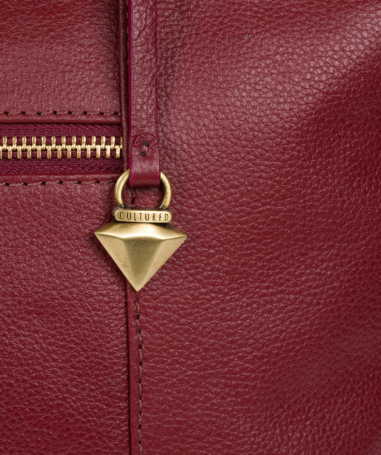 'Maya' Ruby Red Leather Tote Bag image 6