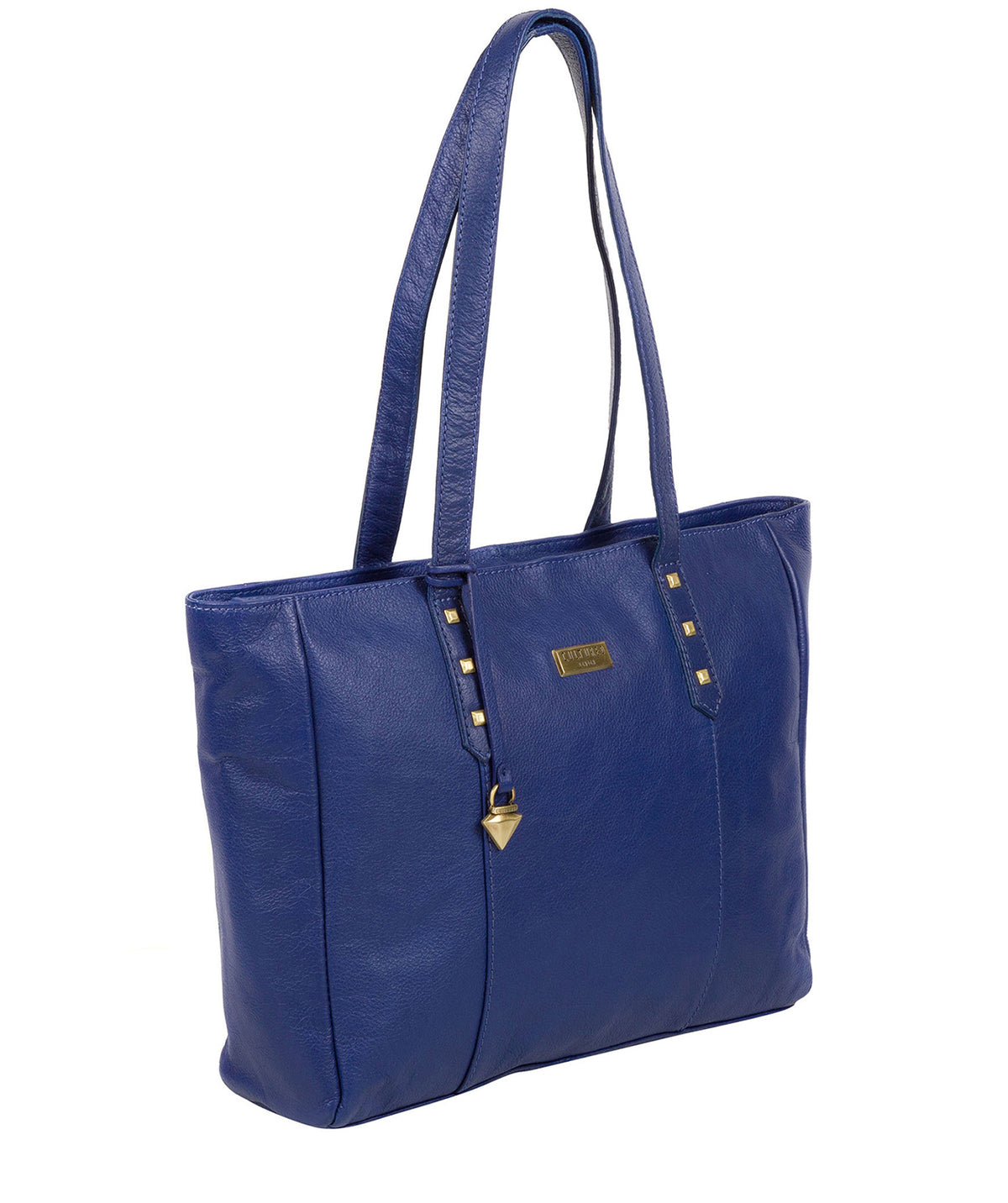 'Avery' Mazarine Blue Leather Tote Bag Pure Luxuries London