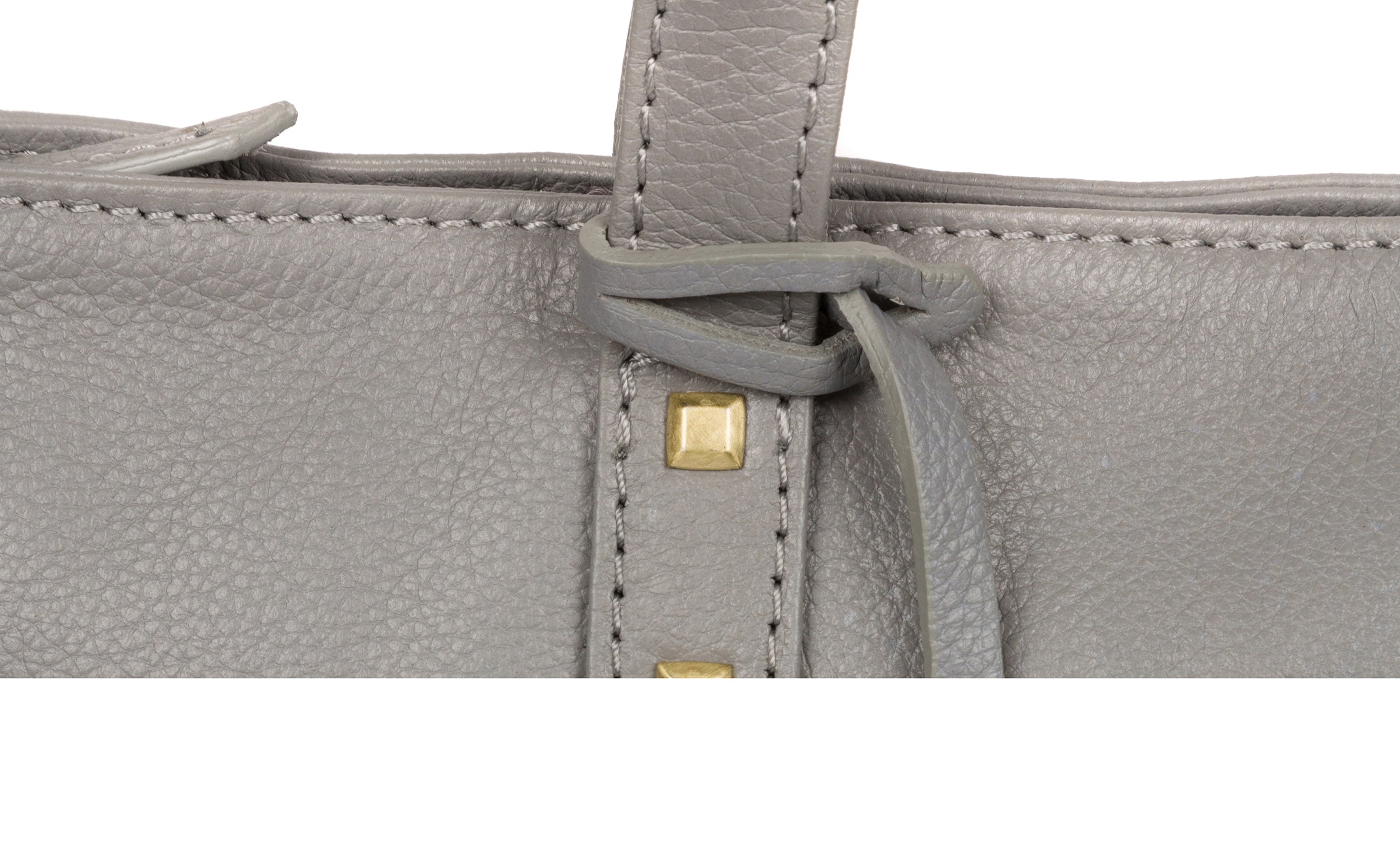 'Avery' Silver Grey Leather Tote Bag Pure Luxuries London