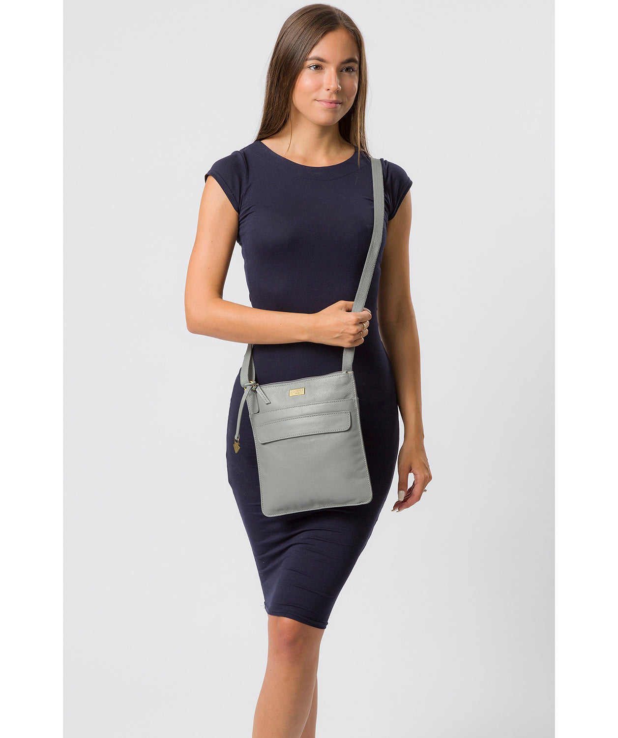 'Nevaeh' Silver Grey Cross Body Bag image 2