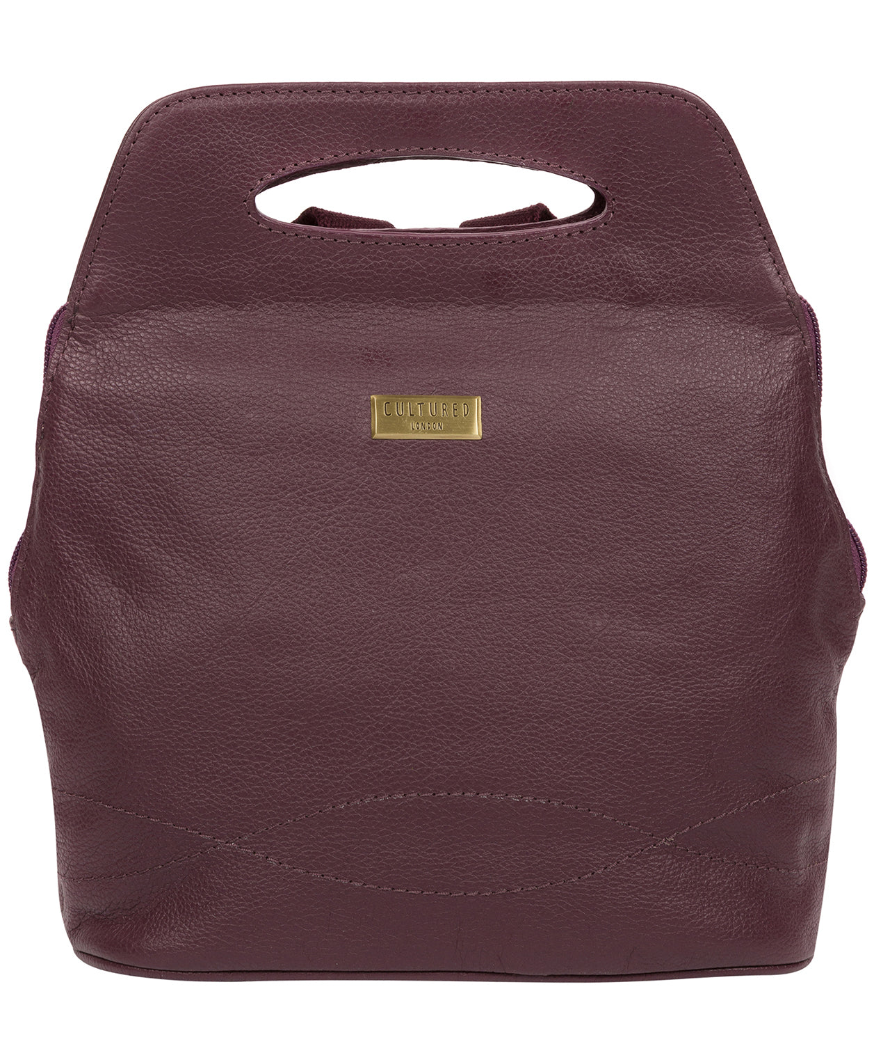 'Priya' Fig Leather Backpack image 1