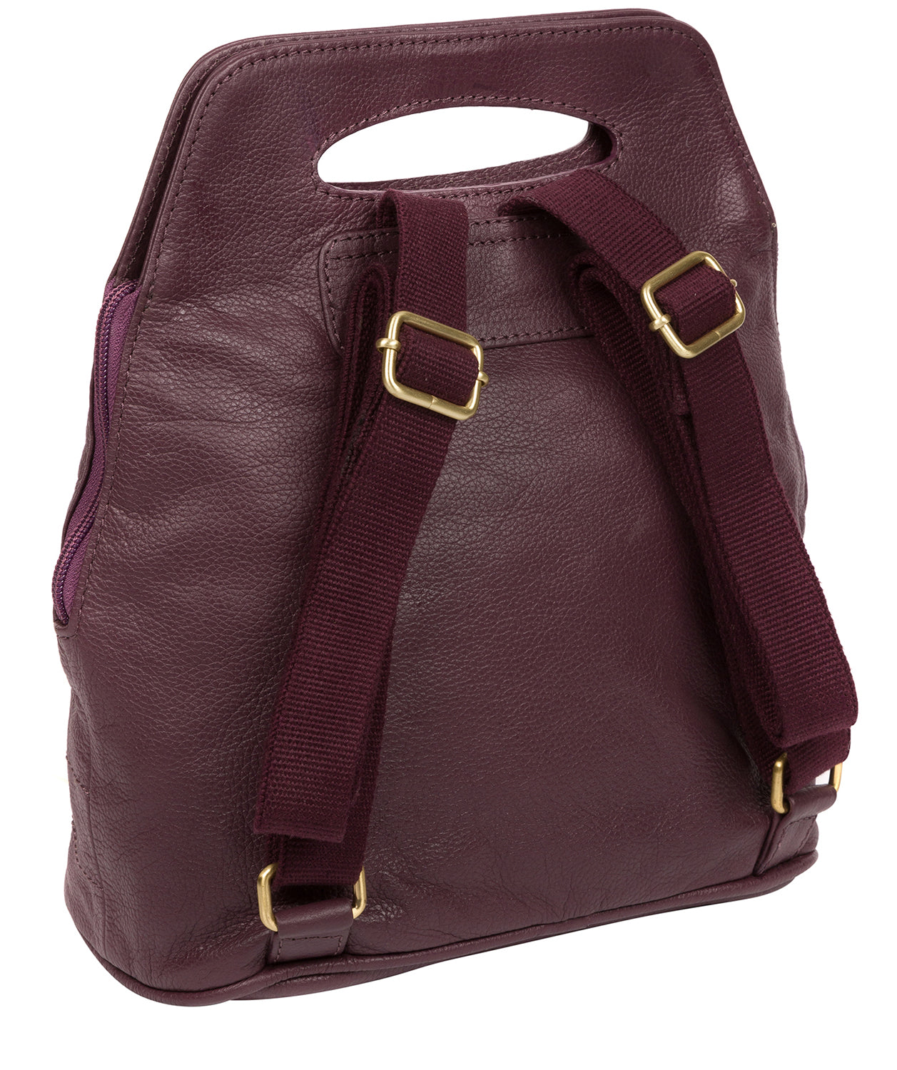 'Priya' Fig Leather Backpack image 3